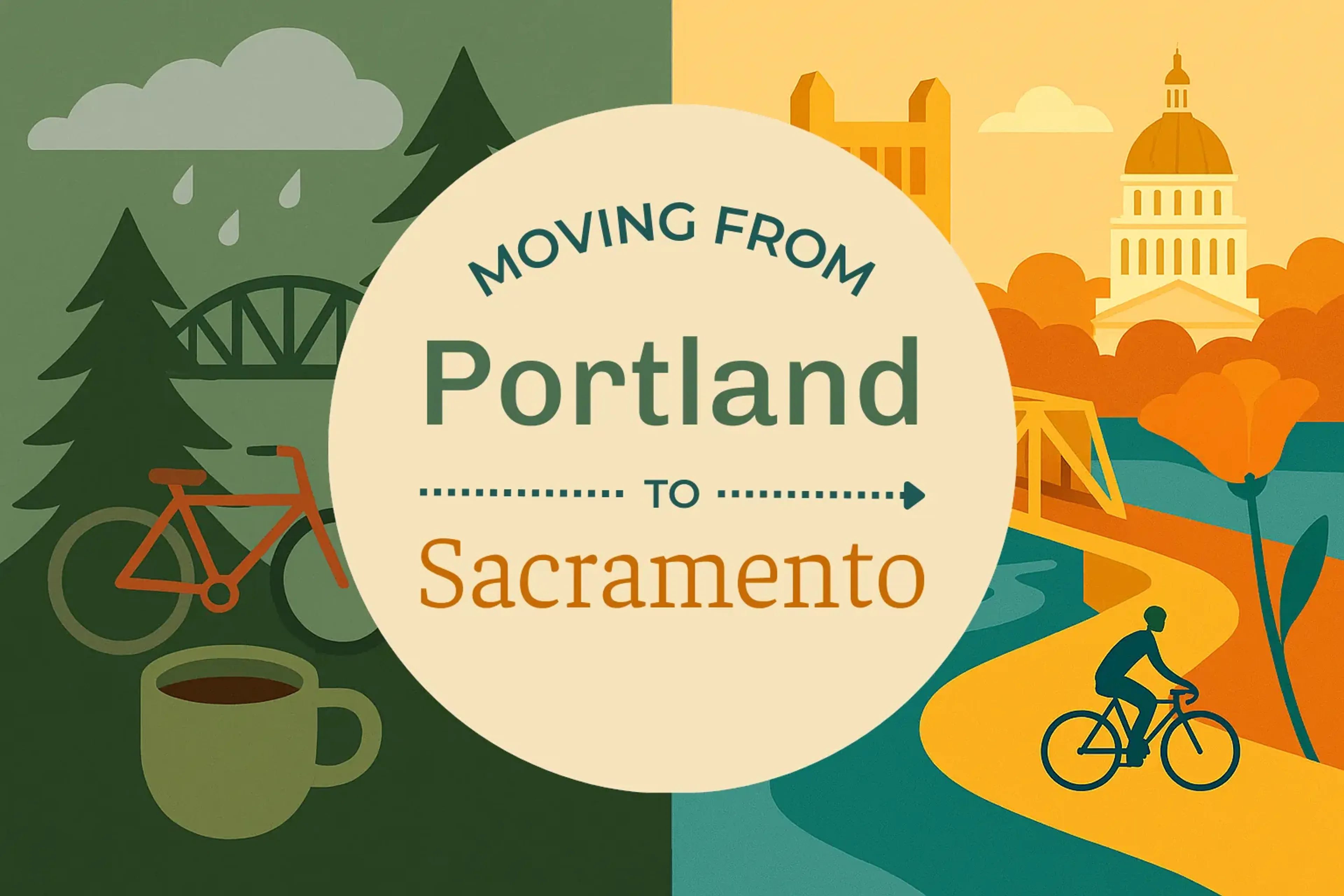 Side-by-side comparison of Portland to Sacramento moving companies