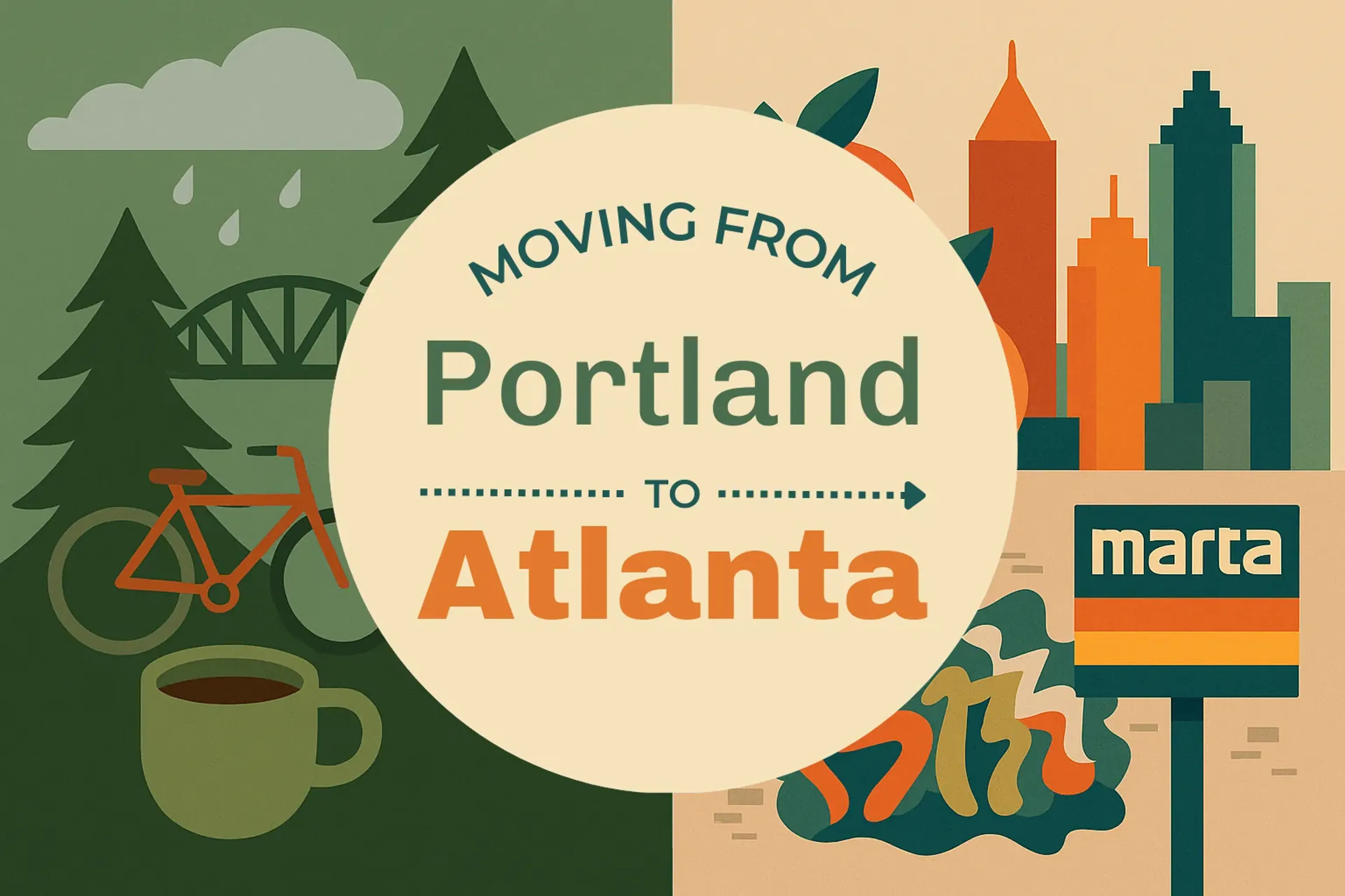 Side-by-side comparison of Portland to Atlanta moving companies