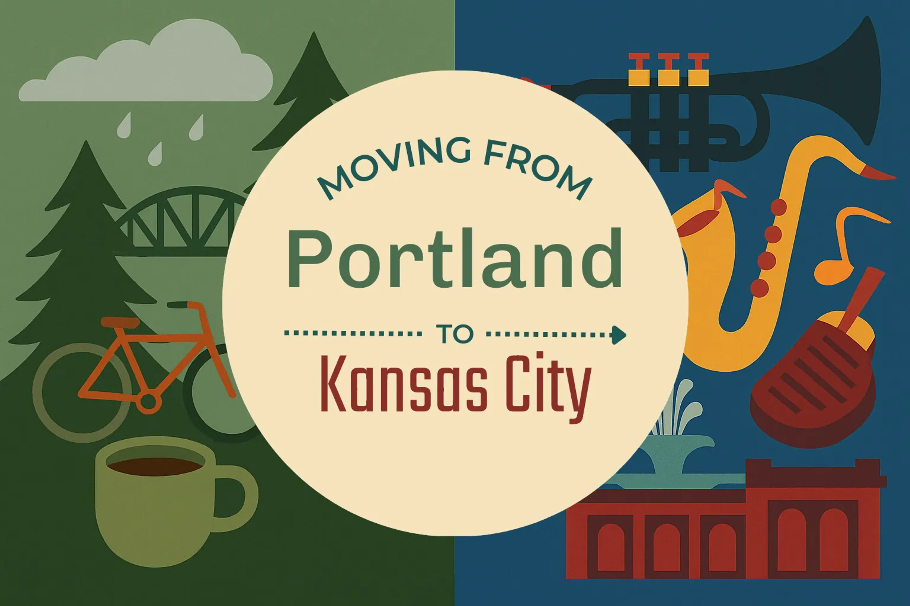 Side-by-side comparison of Portland to Kansas City moving companies