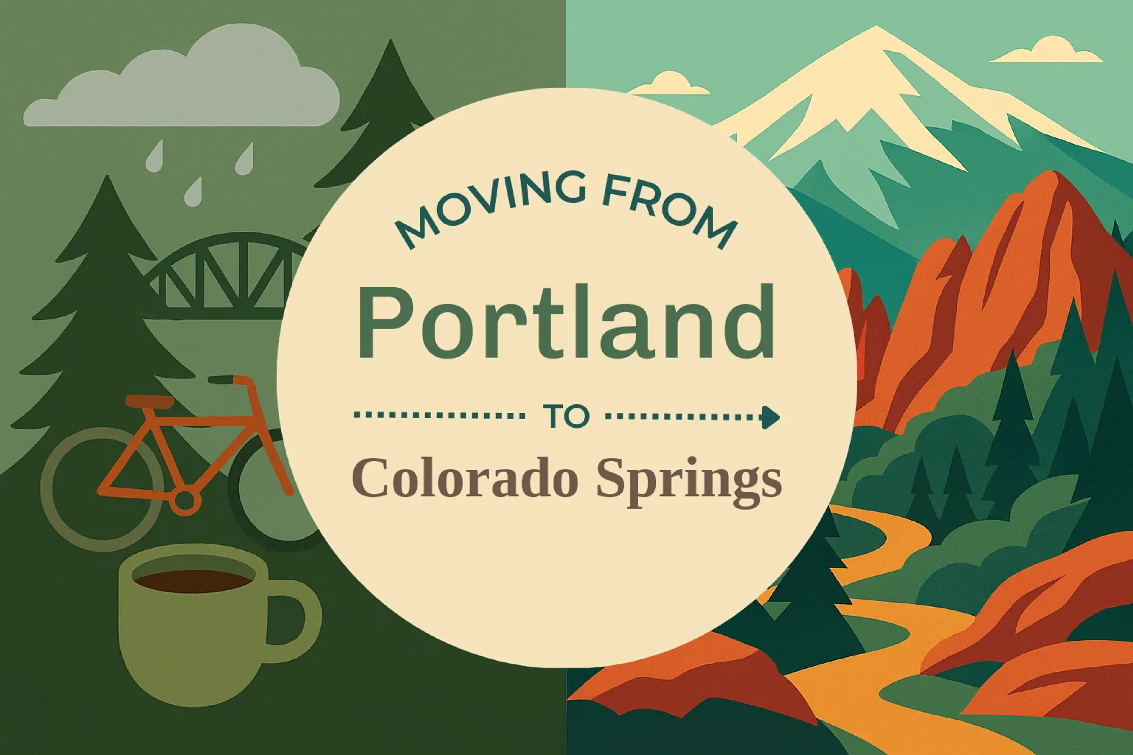 Side-by-side comparison of Portland to Colorado Springs moving companies