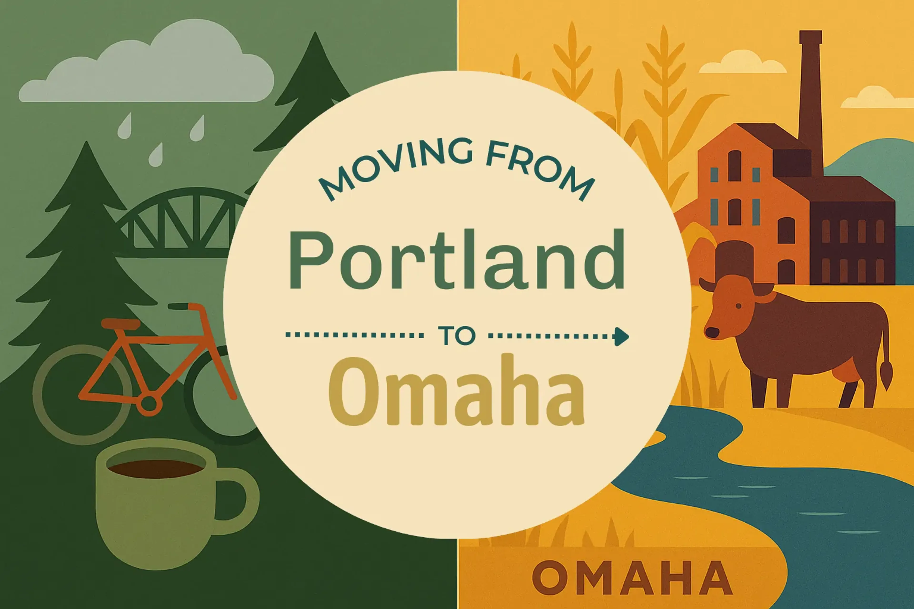 Side-by-side comparison of Portland to Omaha moving companies