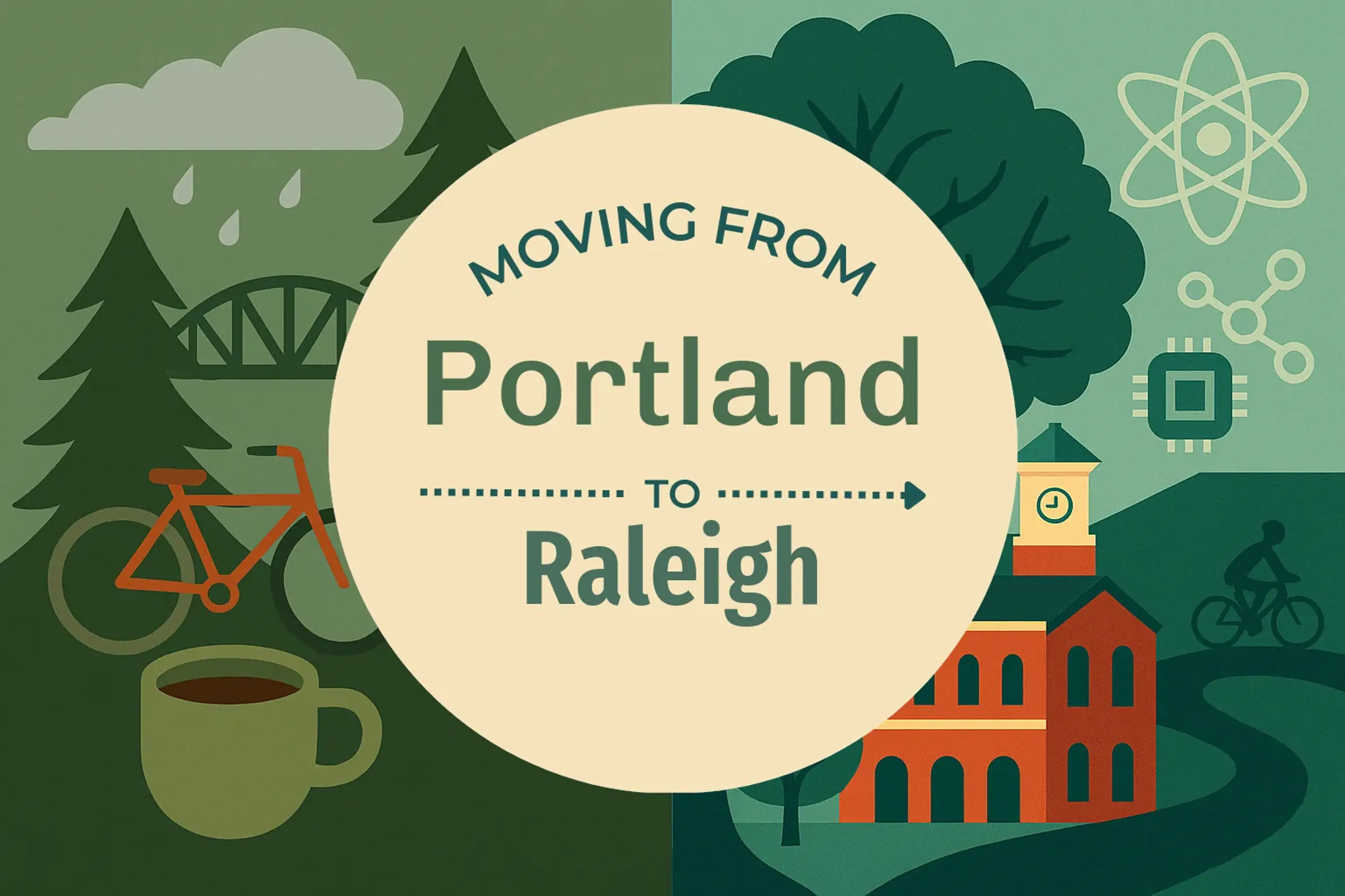 Side-by-side comparison of Portland to Raleigh moving companies