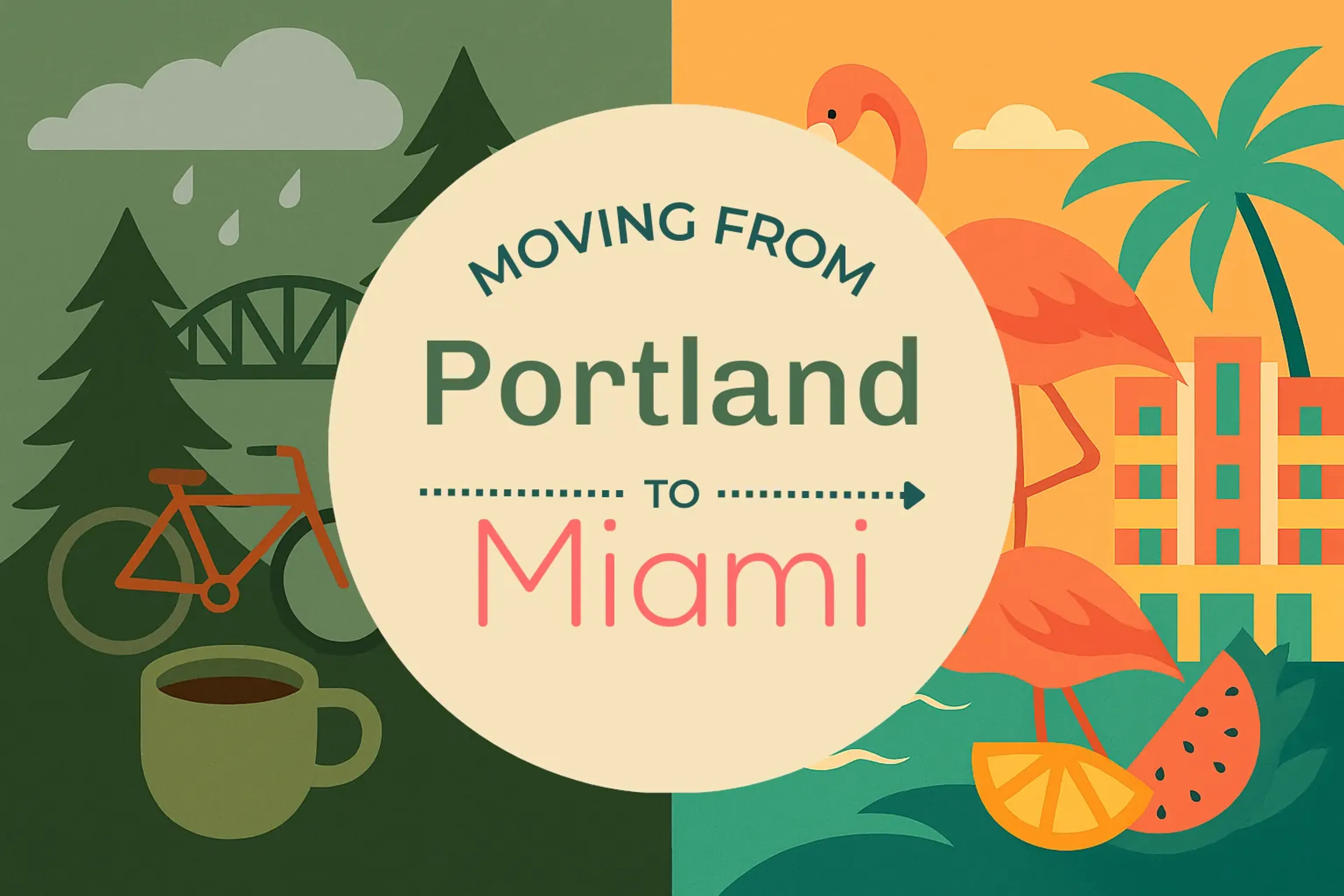 Side-by-side comparison of Portland to Miami moving companies