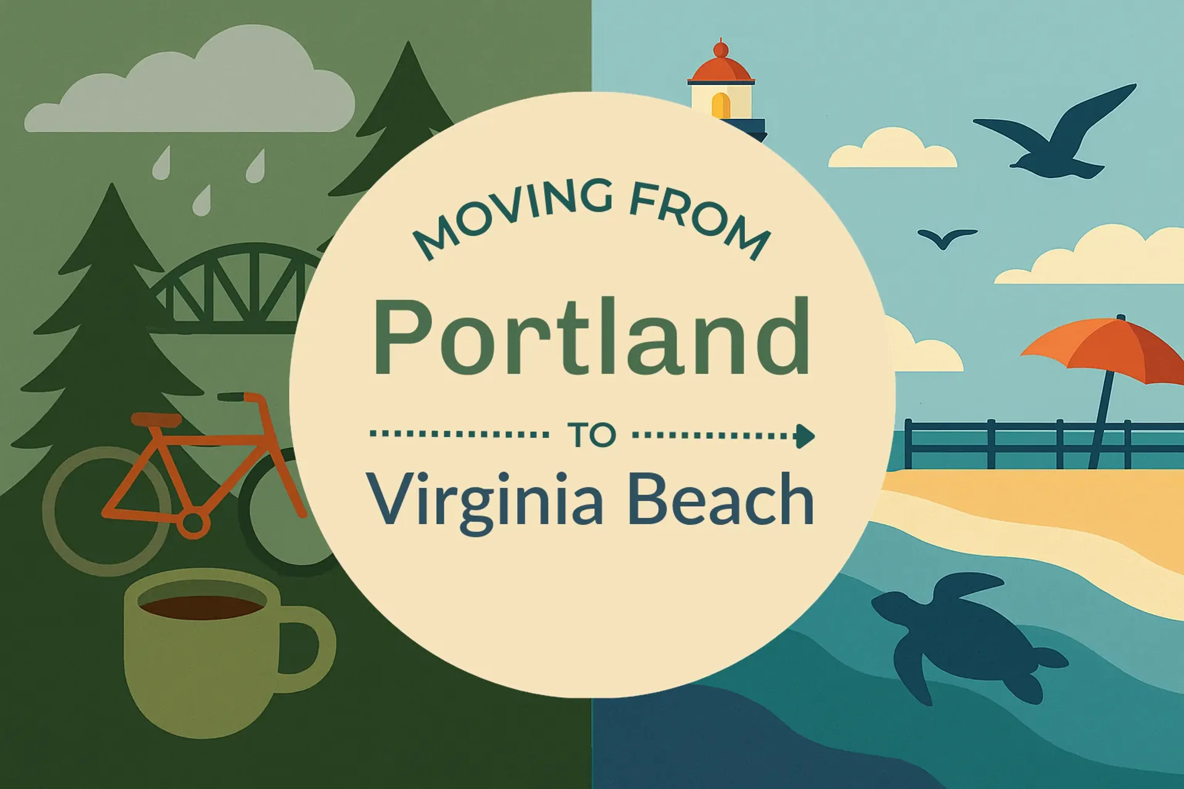 Side-by-side comparison of Portland to Virginia Beach moving companies