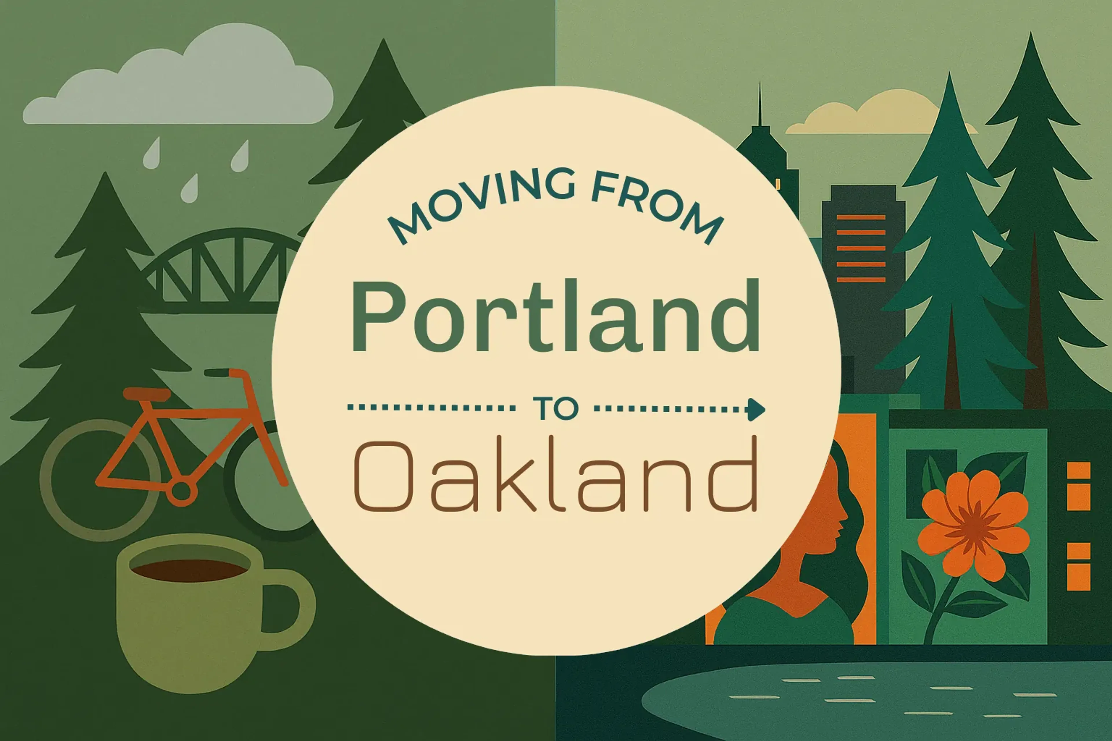 Side-by-side comparison of Portland to Oakland moving companies