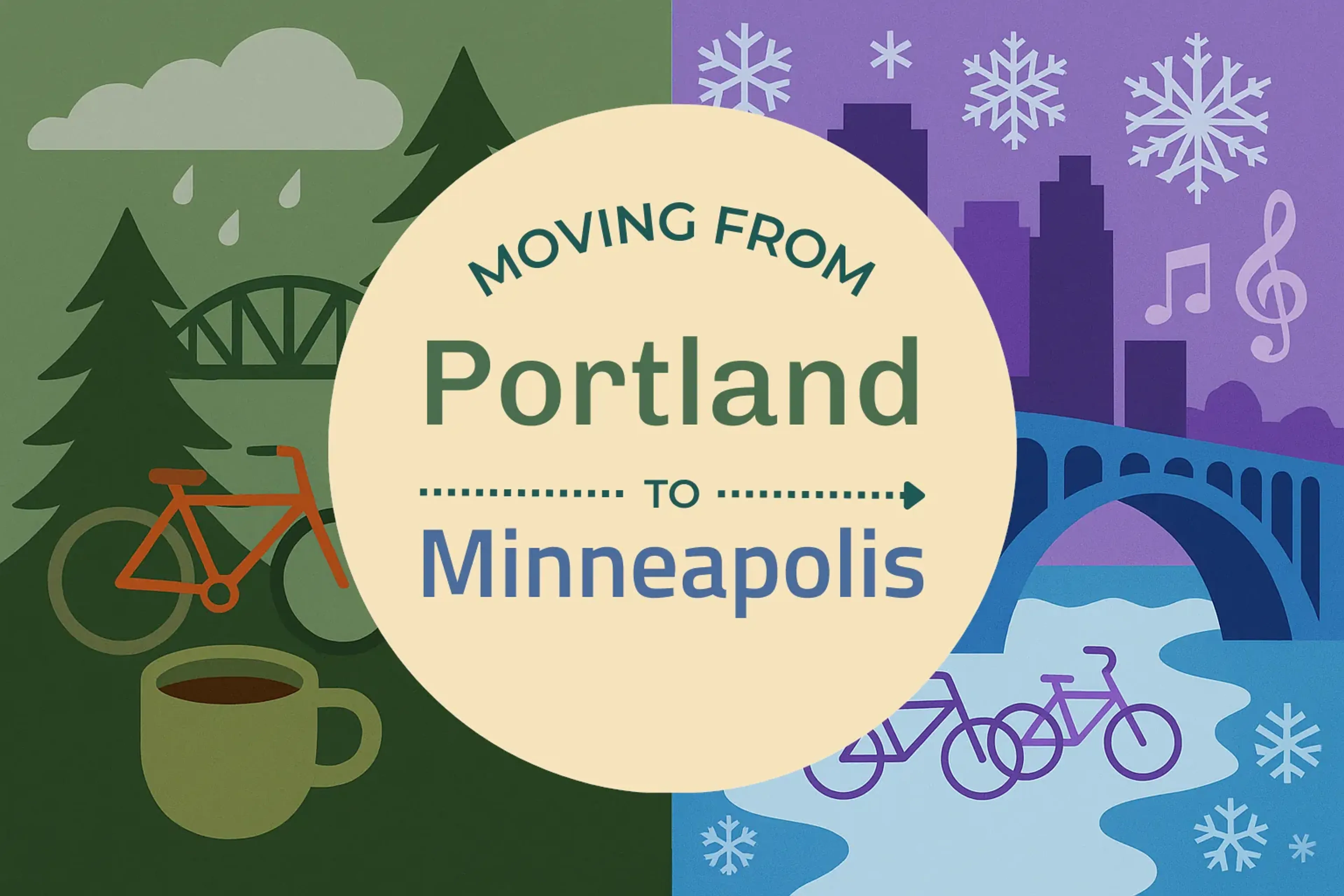 Side-by-side comparison of Portland to Minneapolis moving companies
