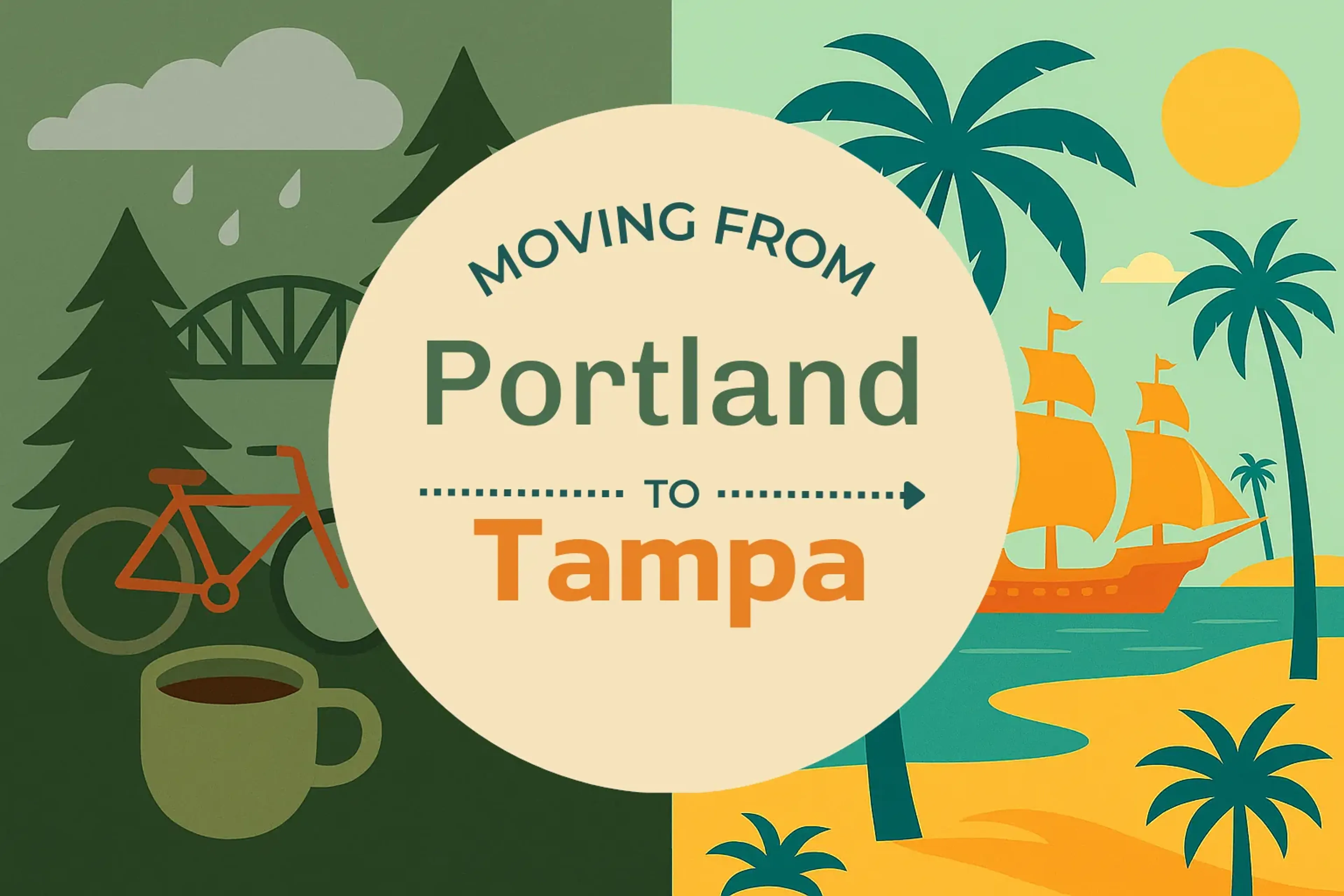 Side-by-side comparison of Portland to Tampa moving companies