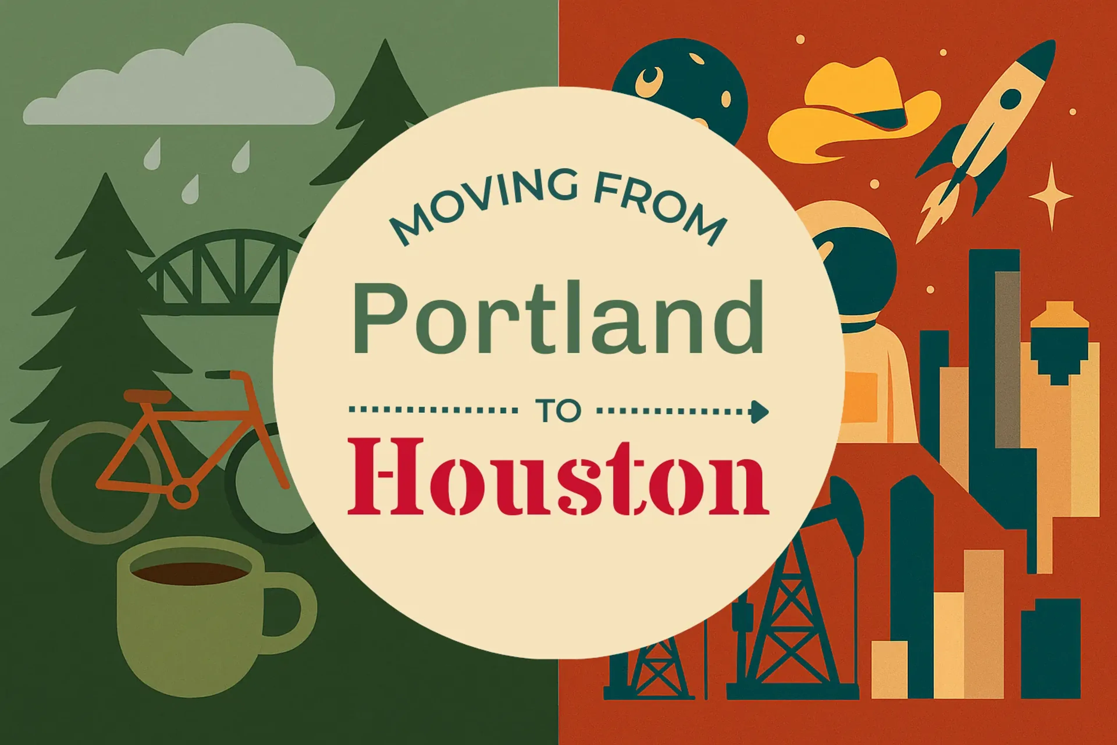 Side-by-side comparison of Portland to Houston moving companies