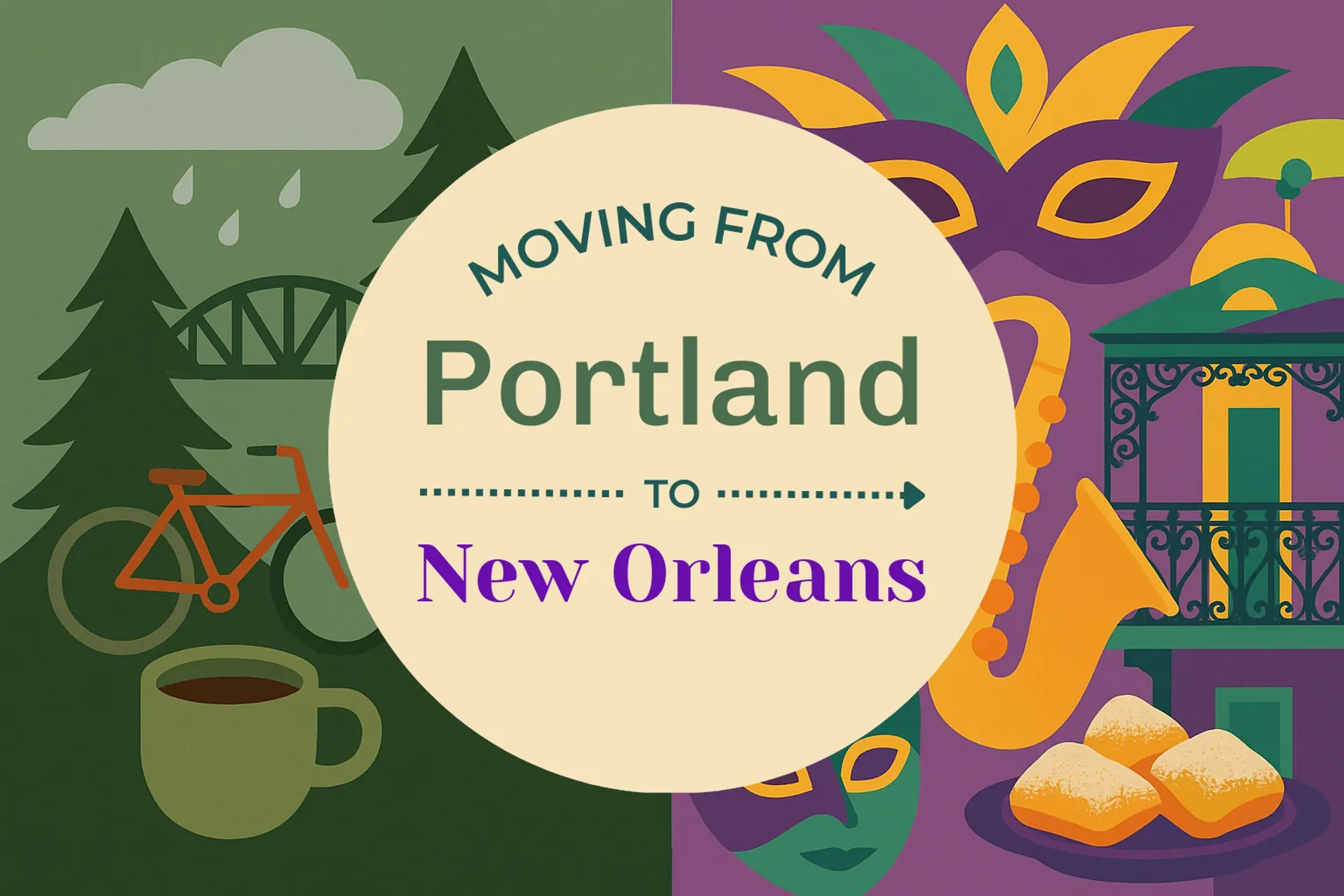 Side-by-side comparison of Portland to New Orleans moving companies