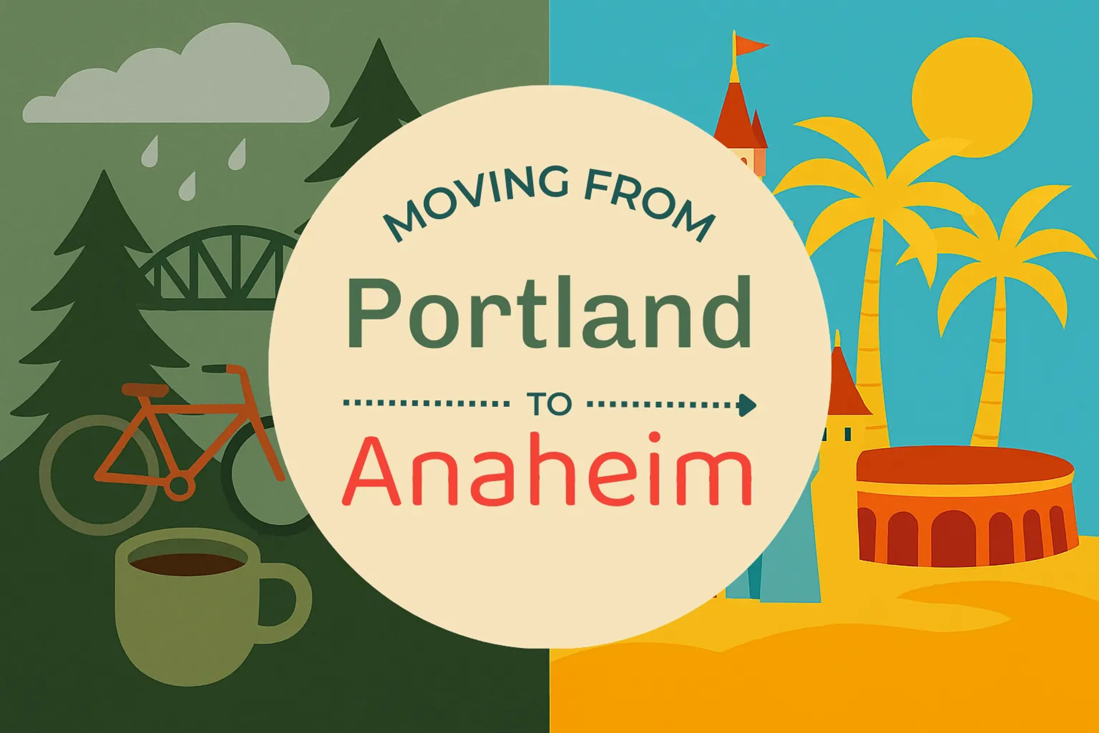 Side-by-side comparison of Portland to Anaheim moving companies