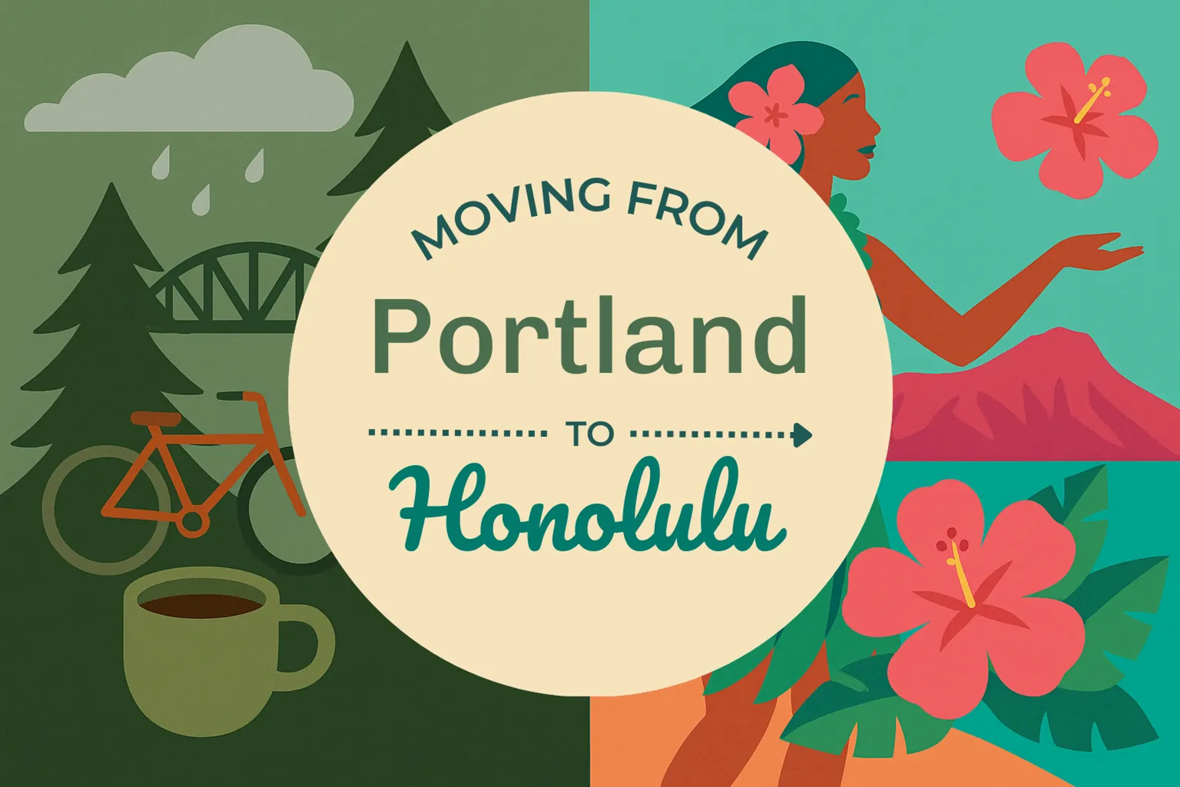 Side-by-side comparison of Portland to Honolulu moving companies