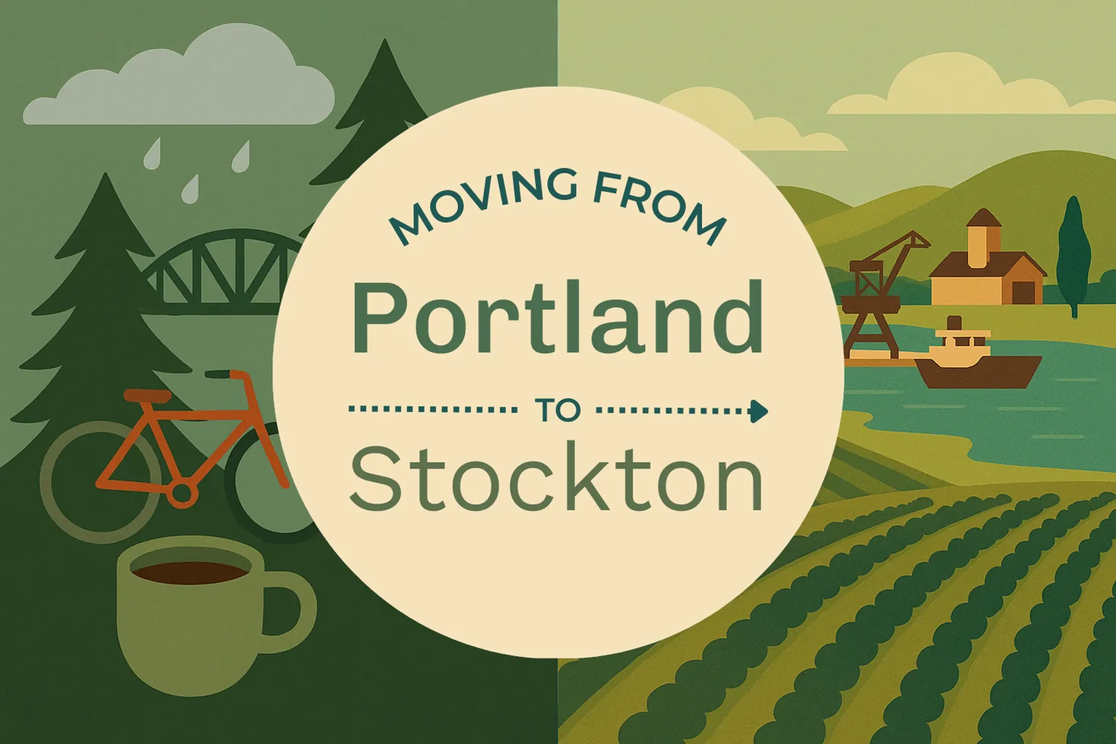 Side-by-side comparison of Portland to Stockton moving companies