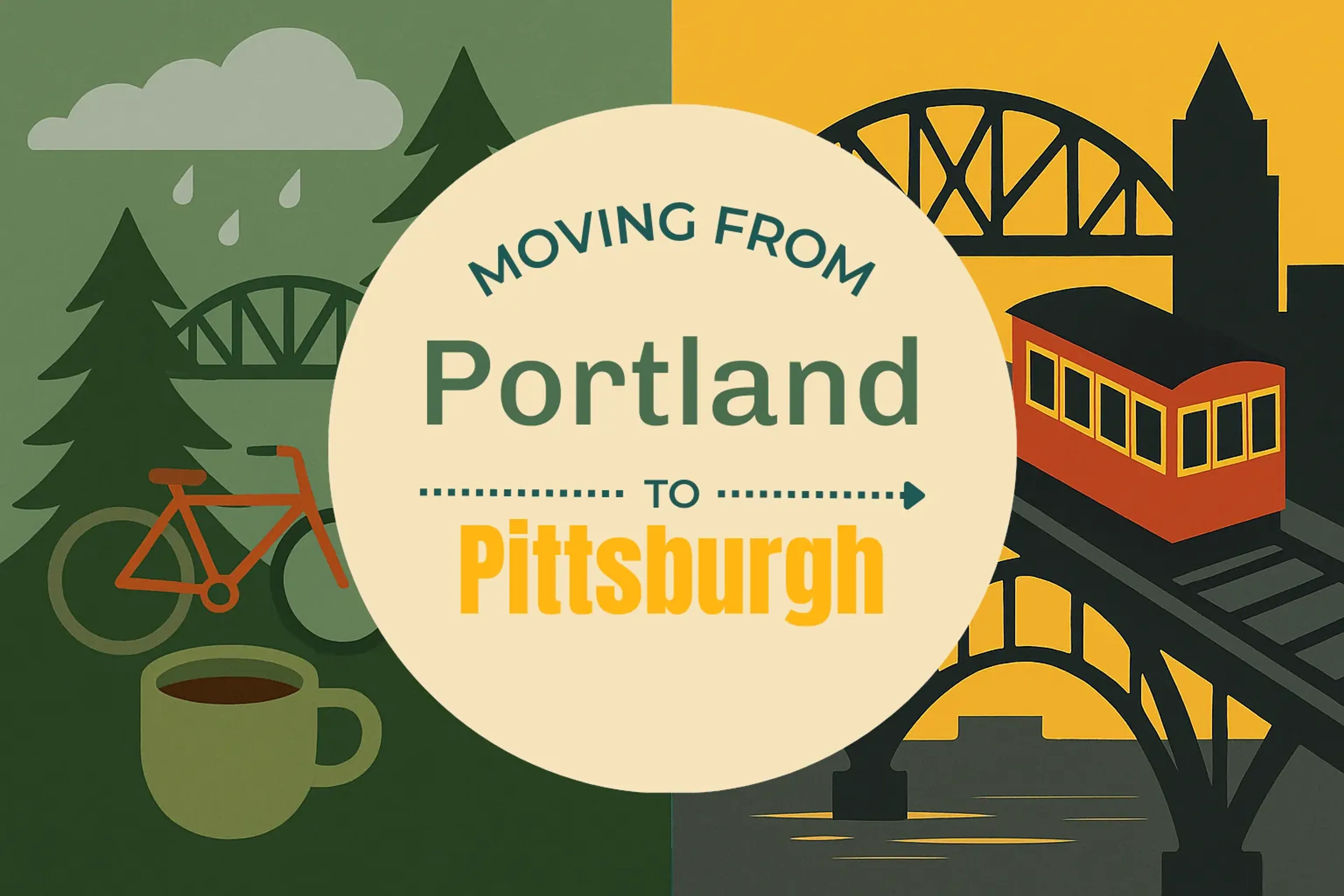 Side-by-side comparison of Portland to Pittsburgh moving companies