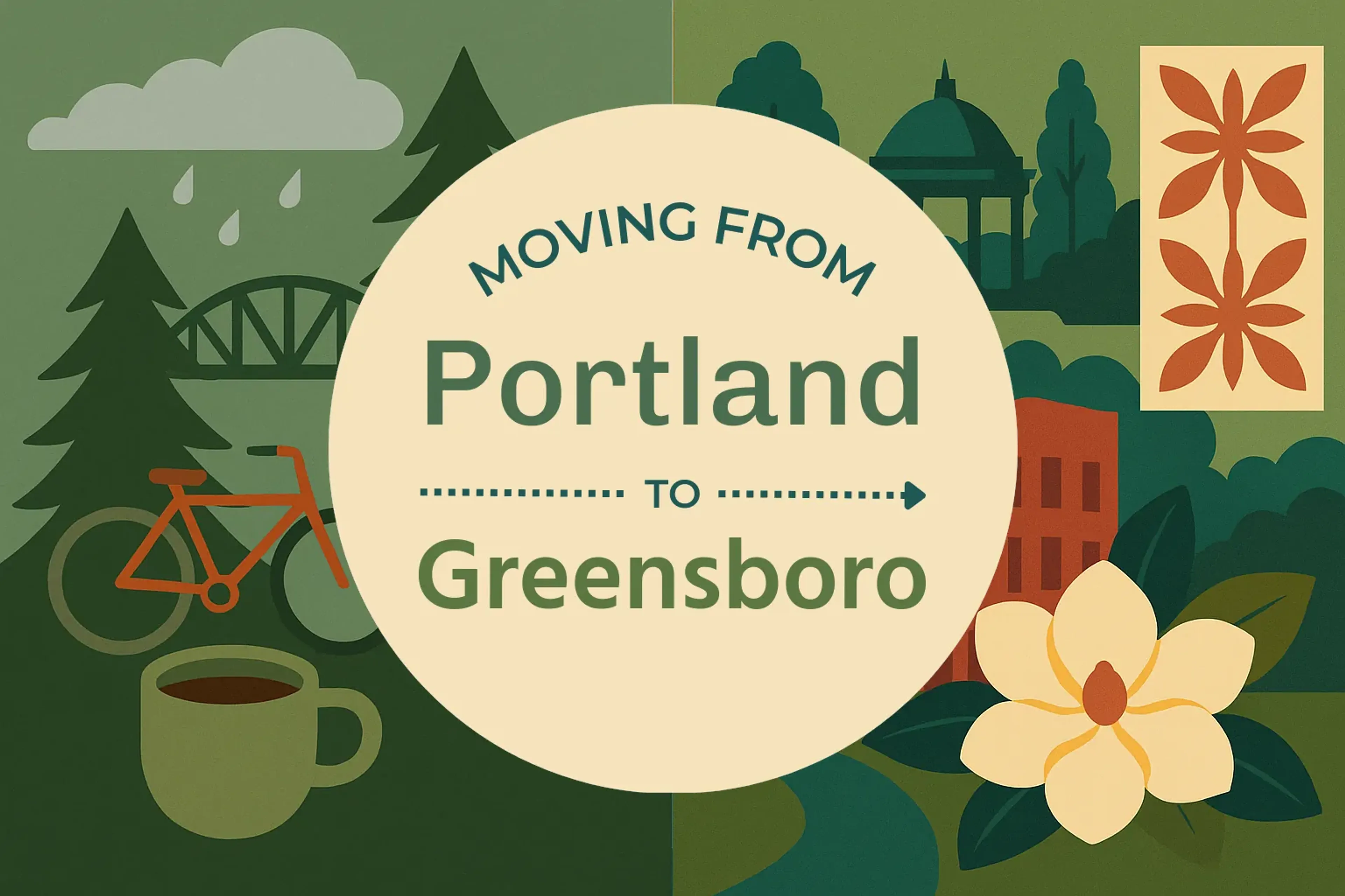 Side-by-side comparison of Portland to Greensboro moving companies