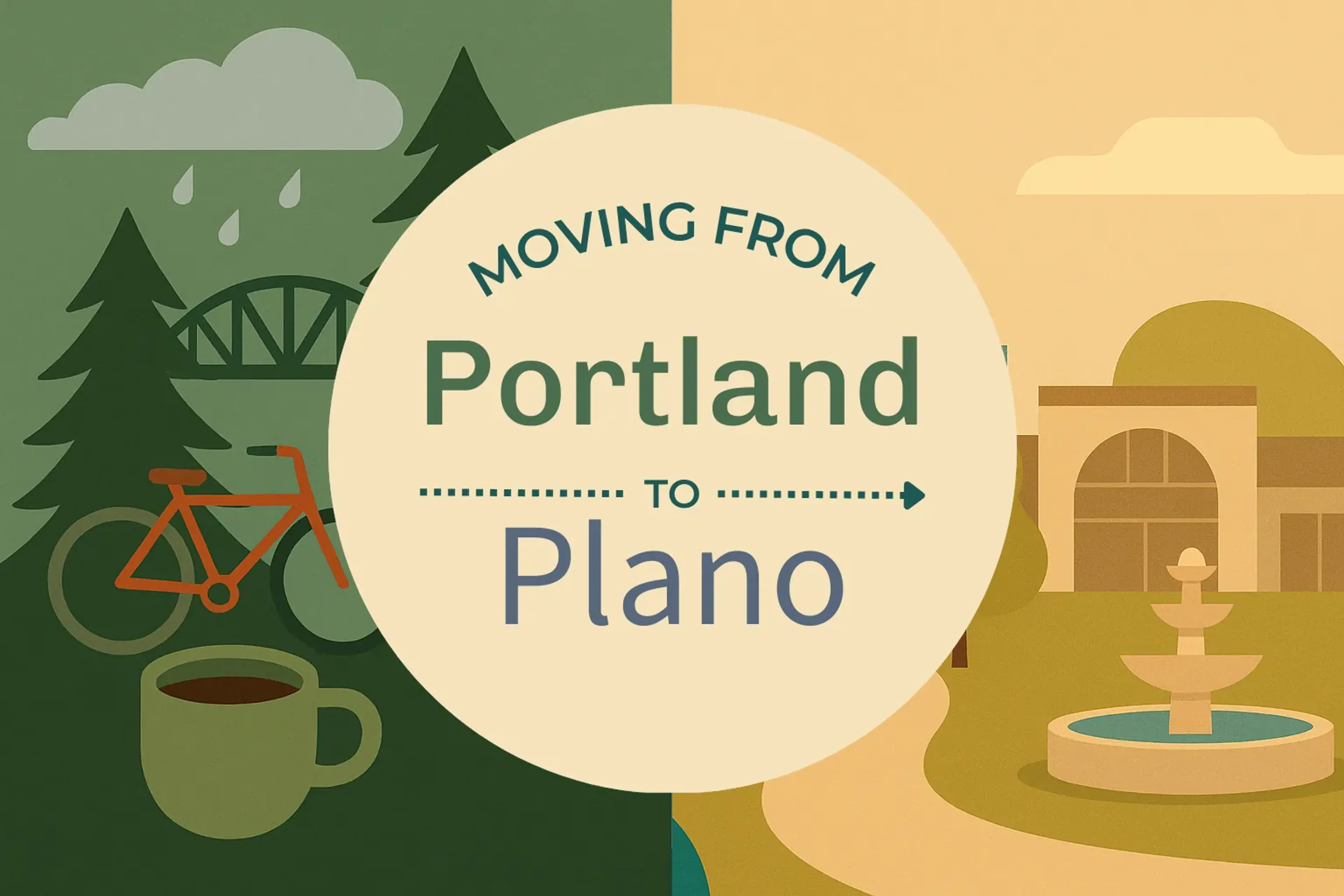Side-by-side comparison of Portland to Plano moving companies