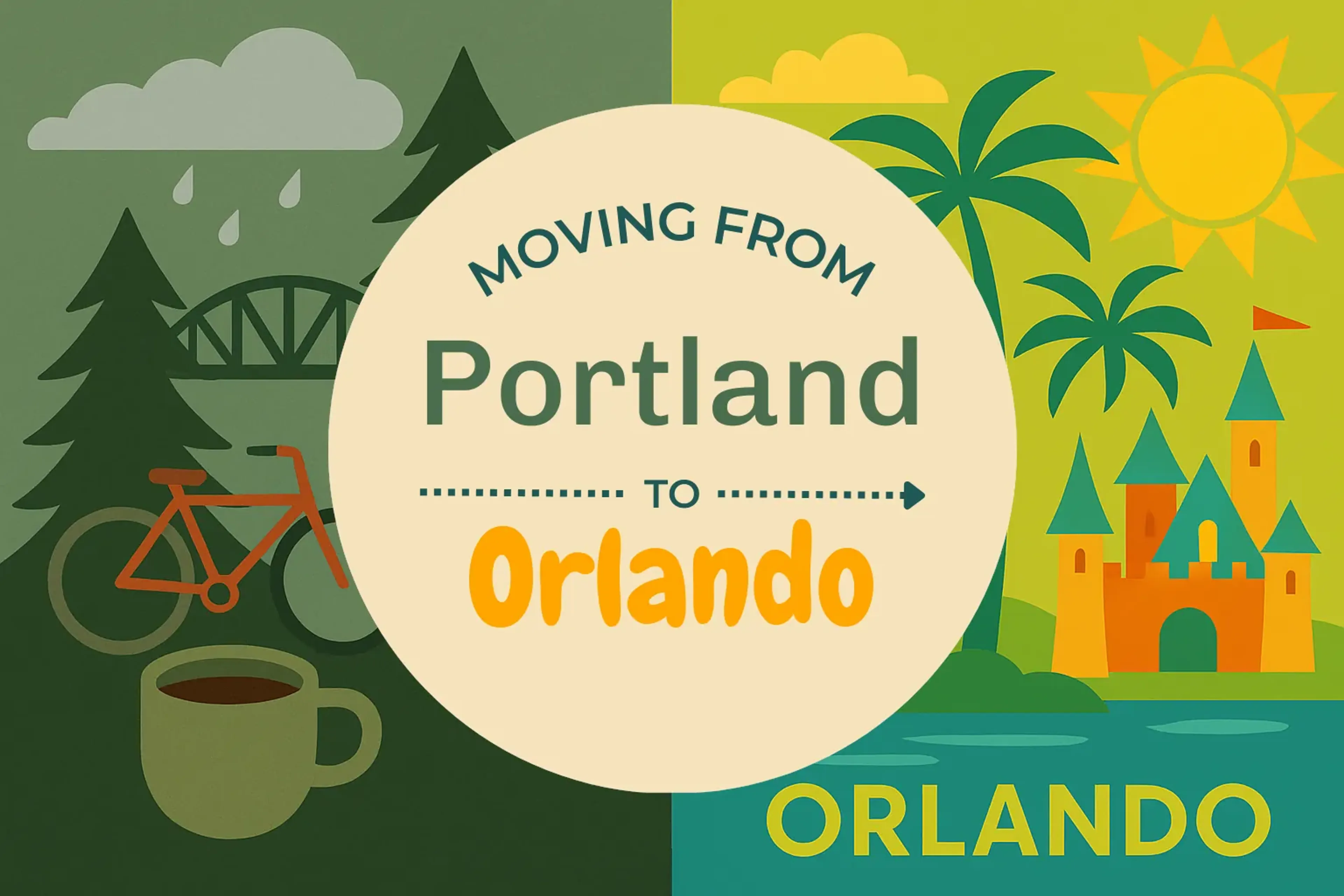 Side-by-side comparison of Portland to Orlando moving companies