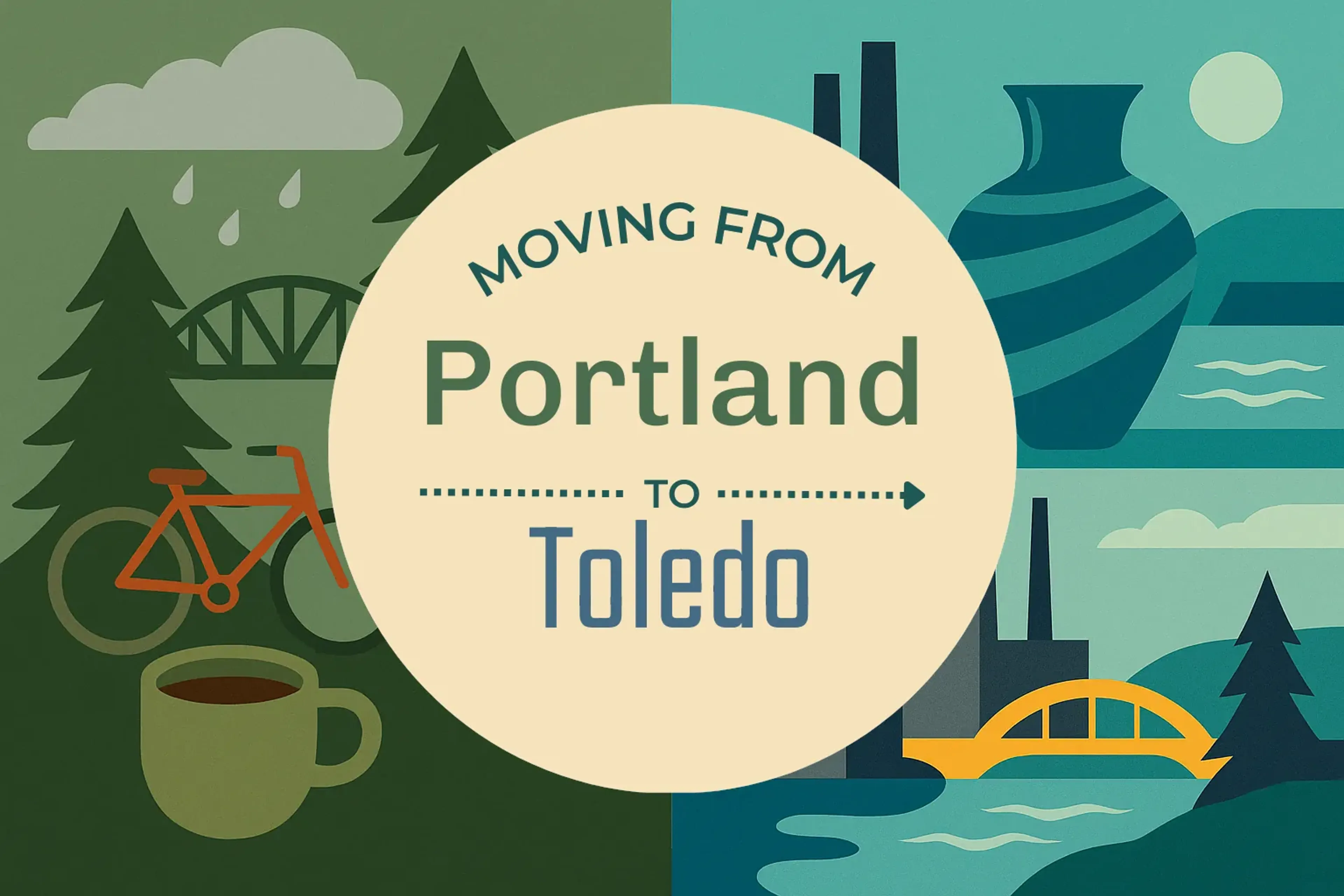 Side-by-side comparison of Portland to Toledo moving companies
