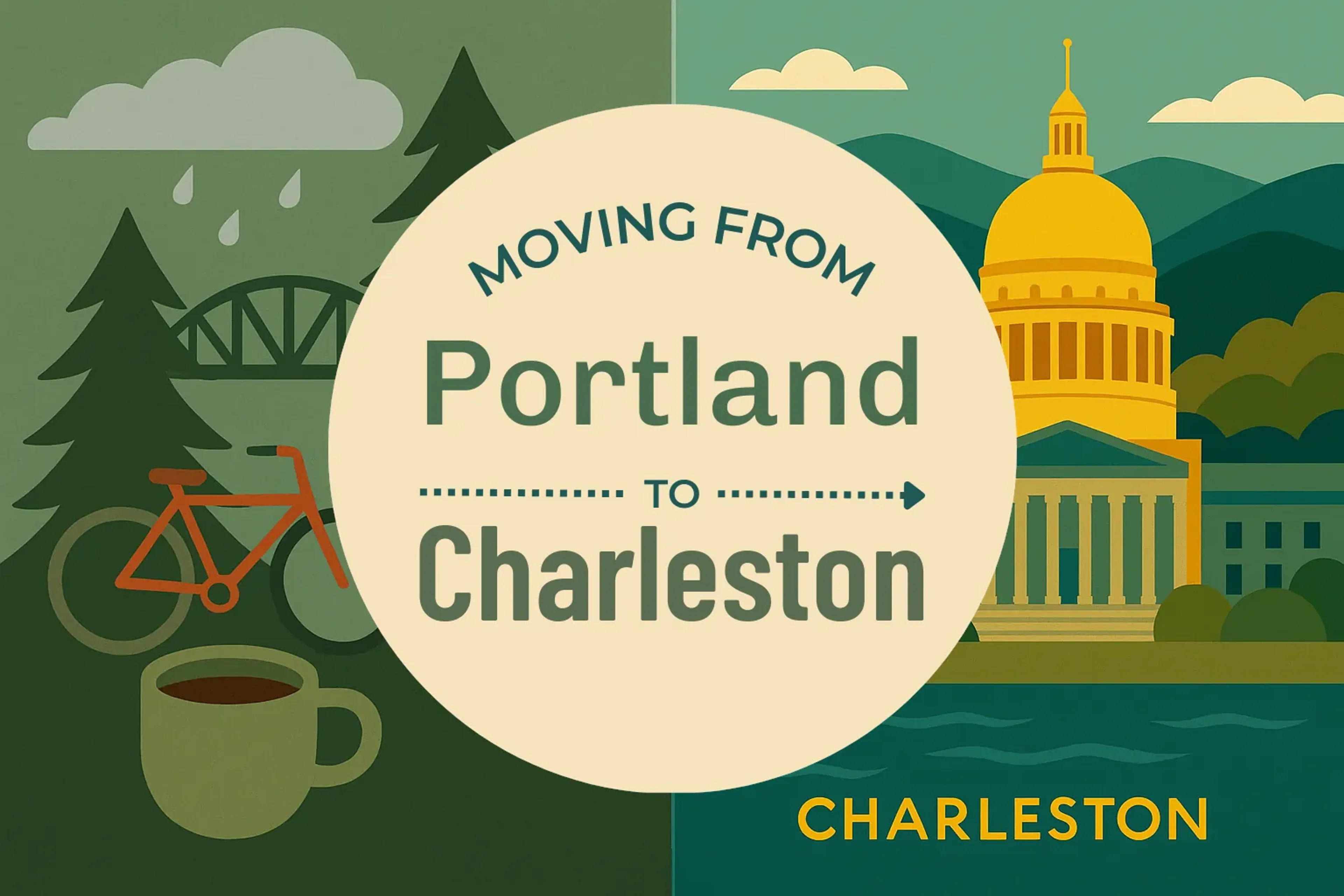 Side-by-side comparison of Portland to Charleston moving companies
