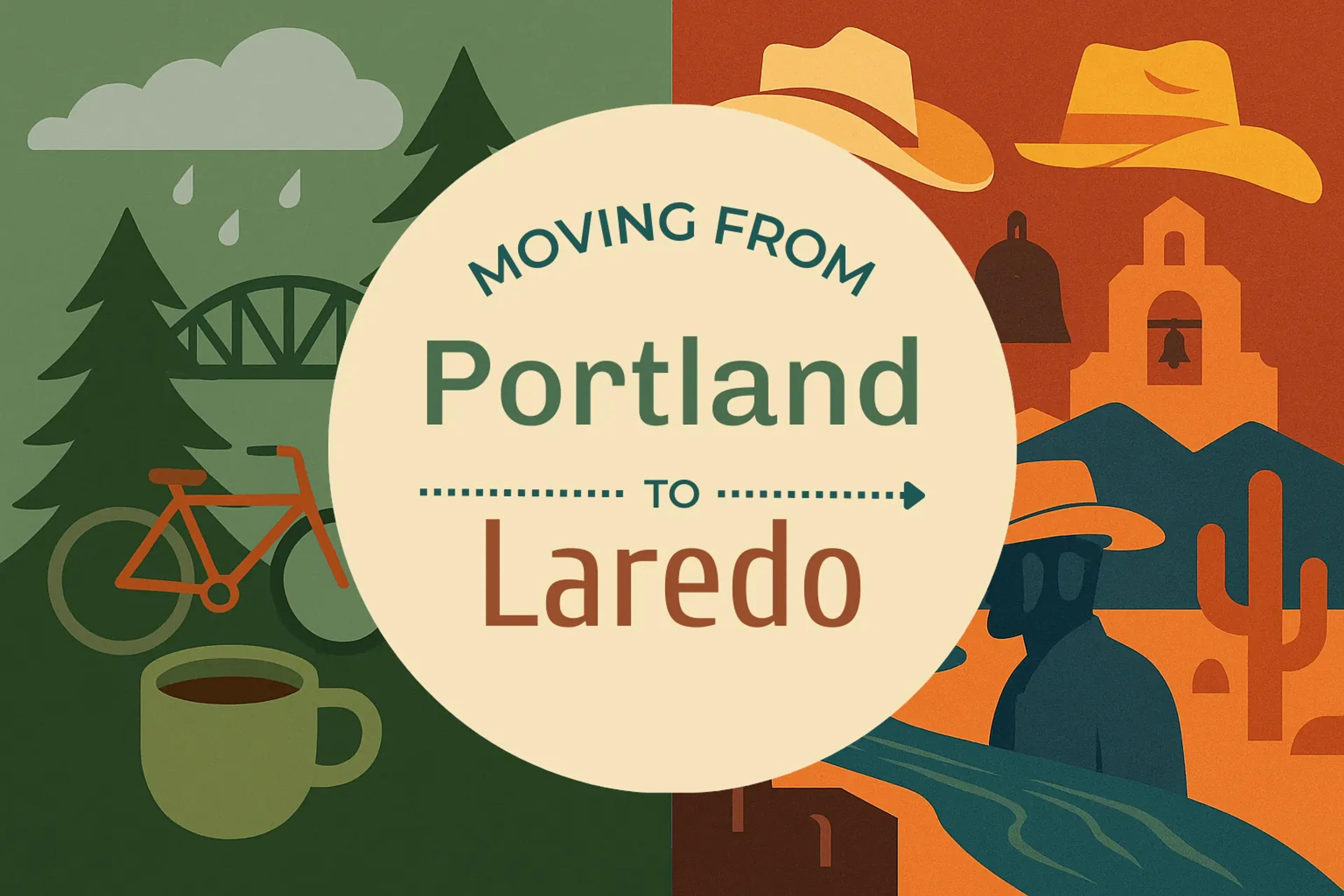 Side-by-side comparison of Portland to Laredo moving companies