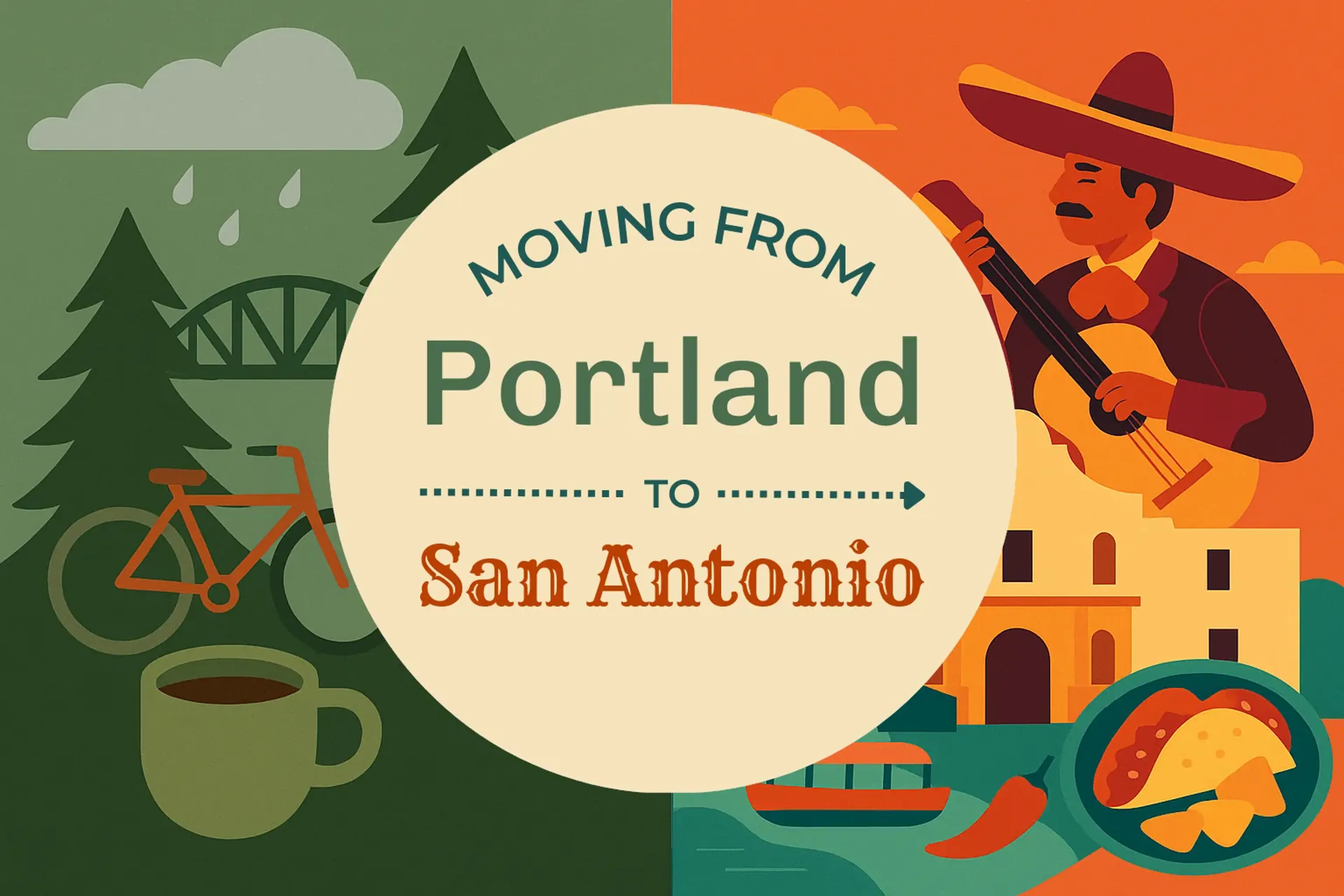 Side-by-side comparison of Portland to San Antonio moving companies
