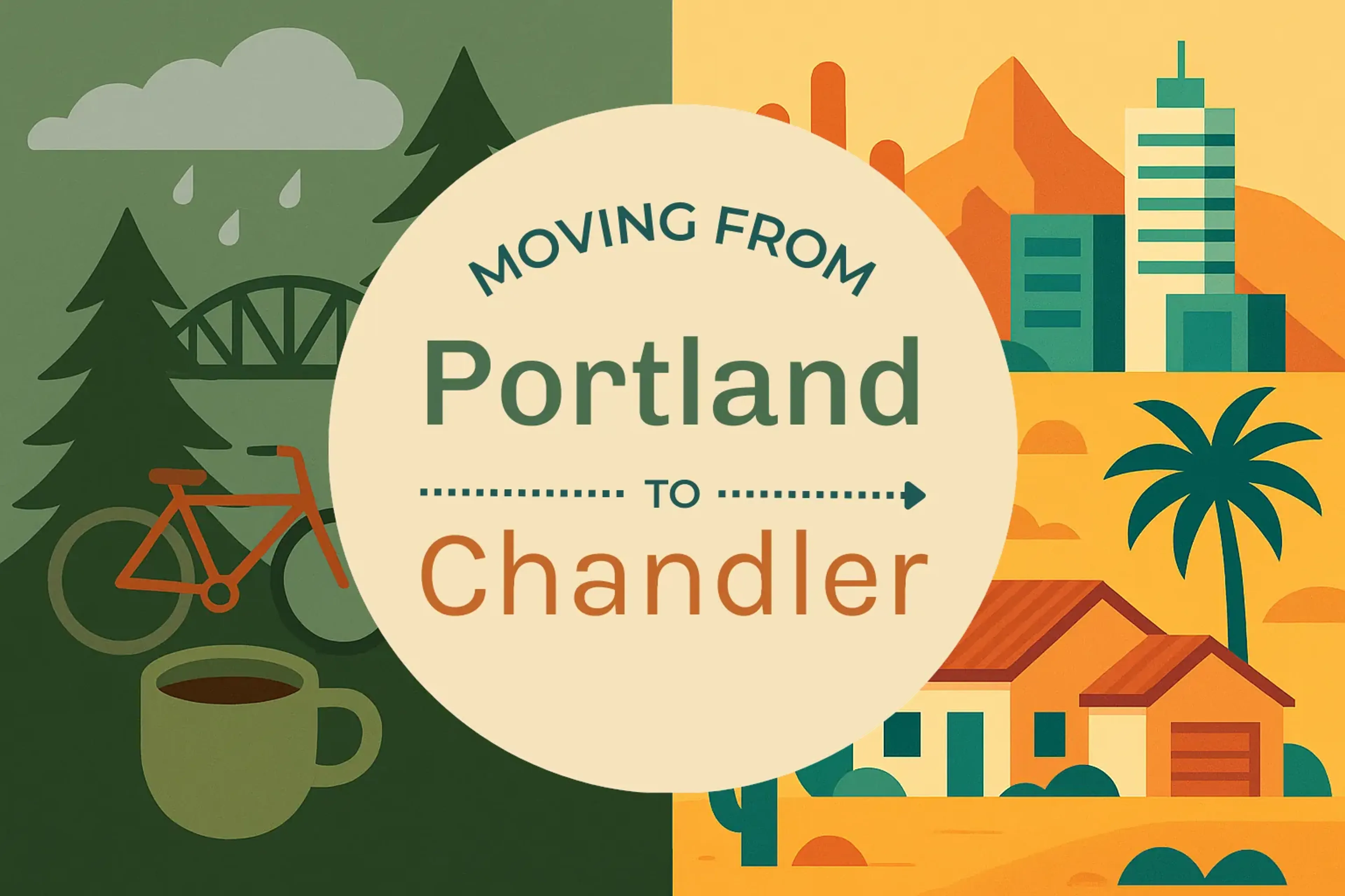 Side-by-side comparison of Portland to Chandler moving companies