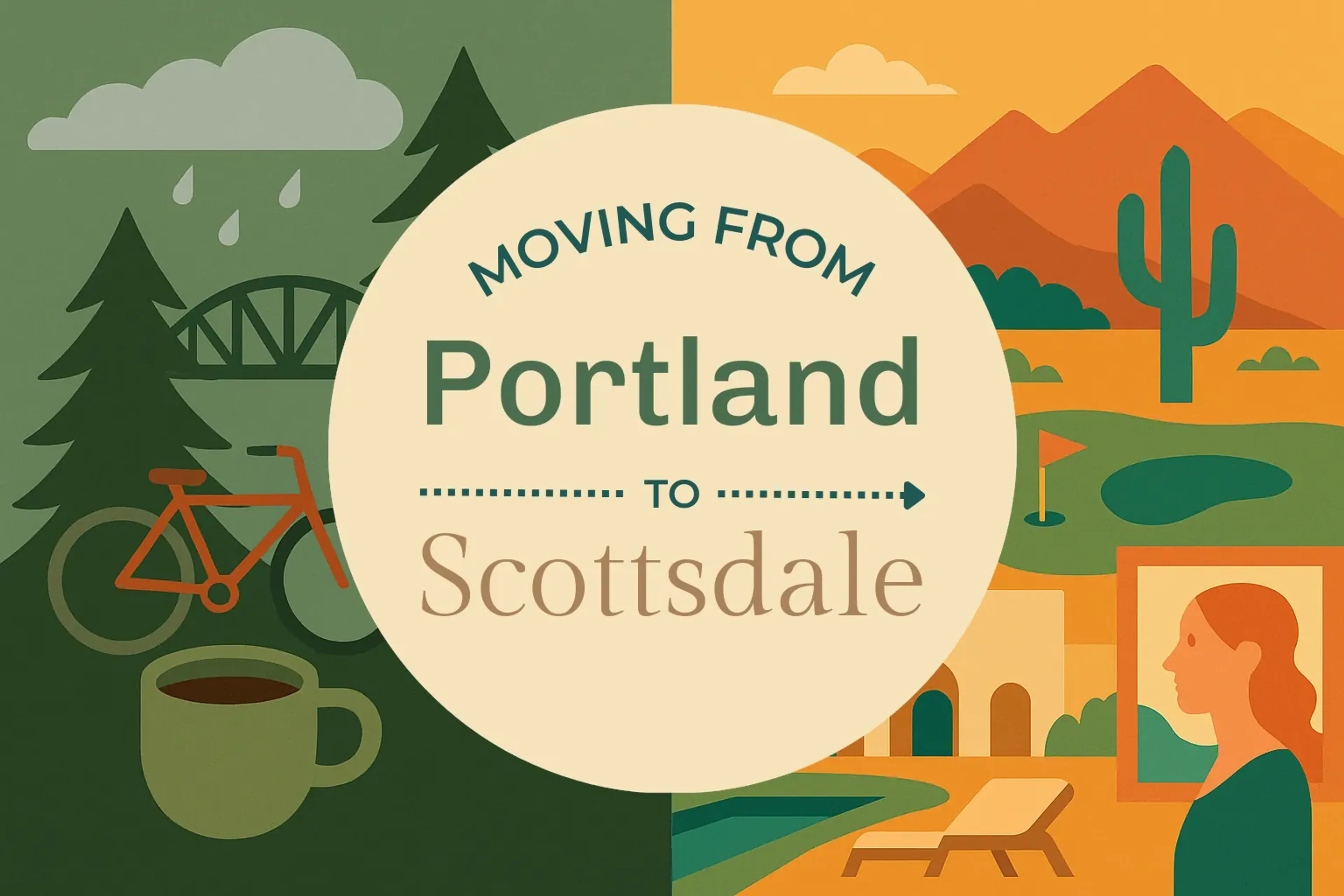 Side-by-side comparison of Portland to Scottsdale moving companies