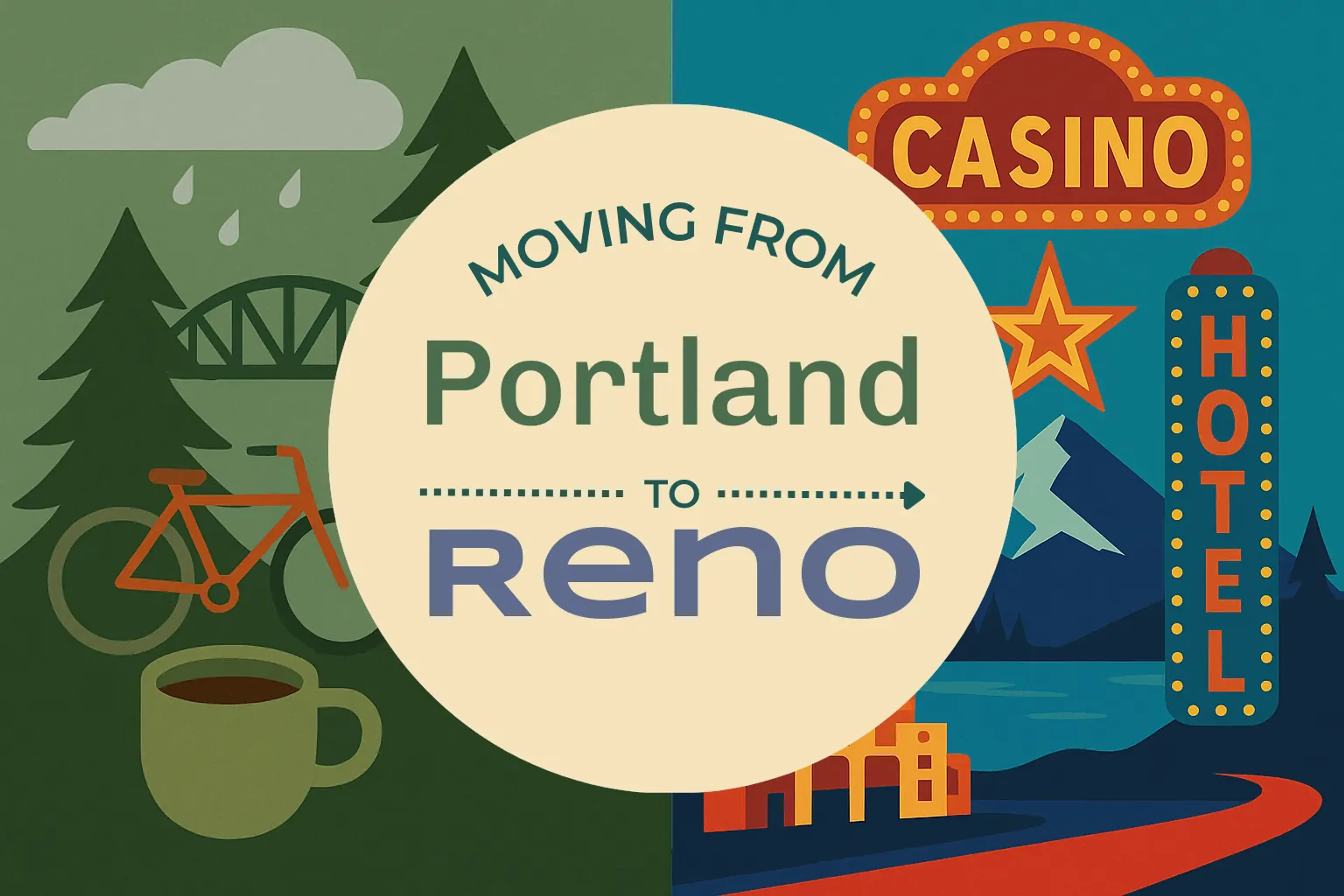 Side-by-side comparison of Portland to Reno moving companies