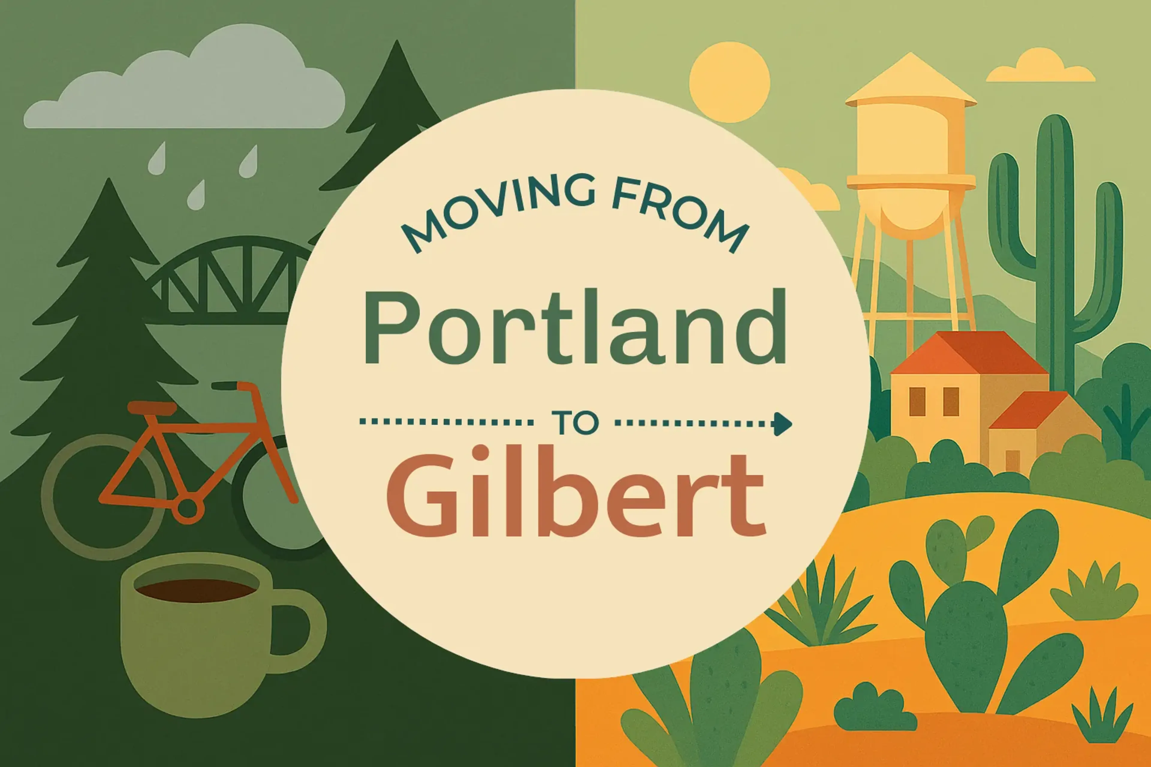 Side-by-side comparison of Portland to Gilbert moving companies