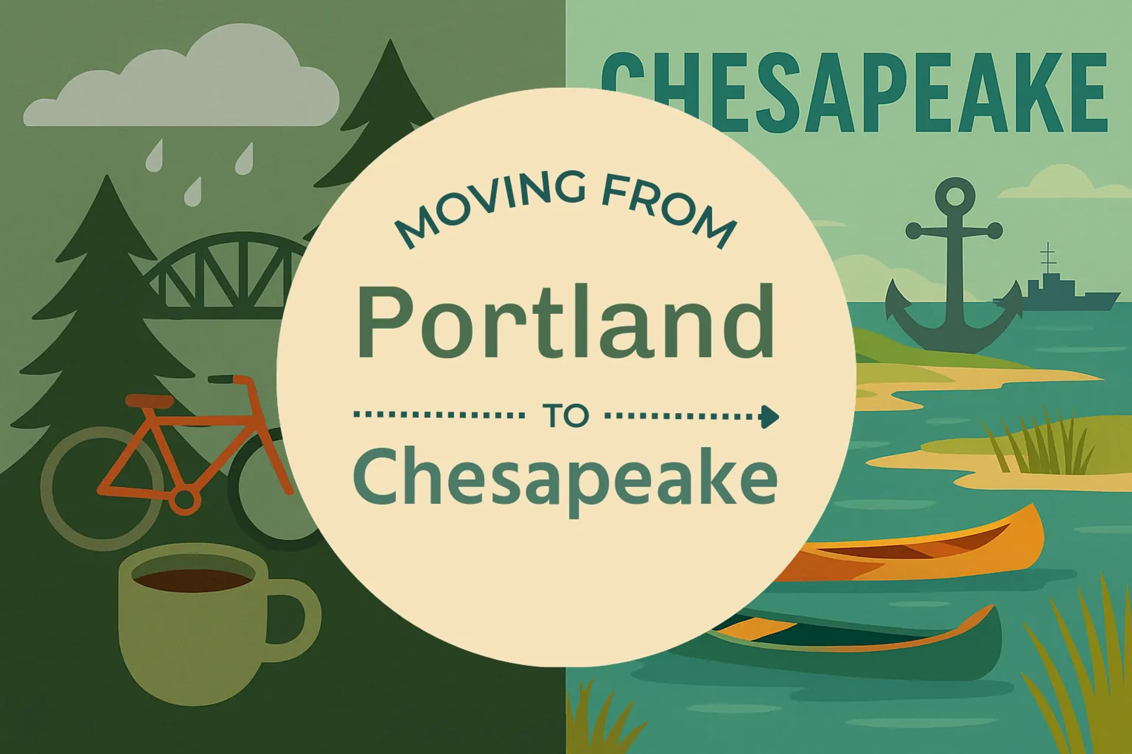 Side-by-side comparison of Portland to Chesapeake moving companies