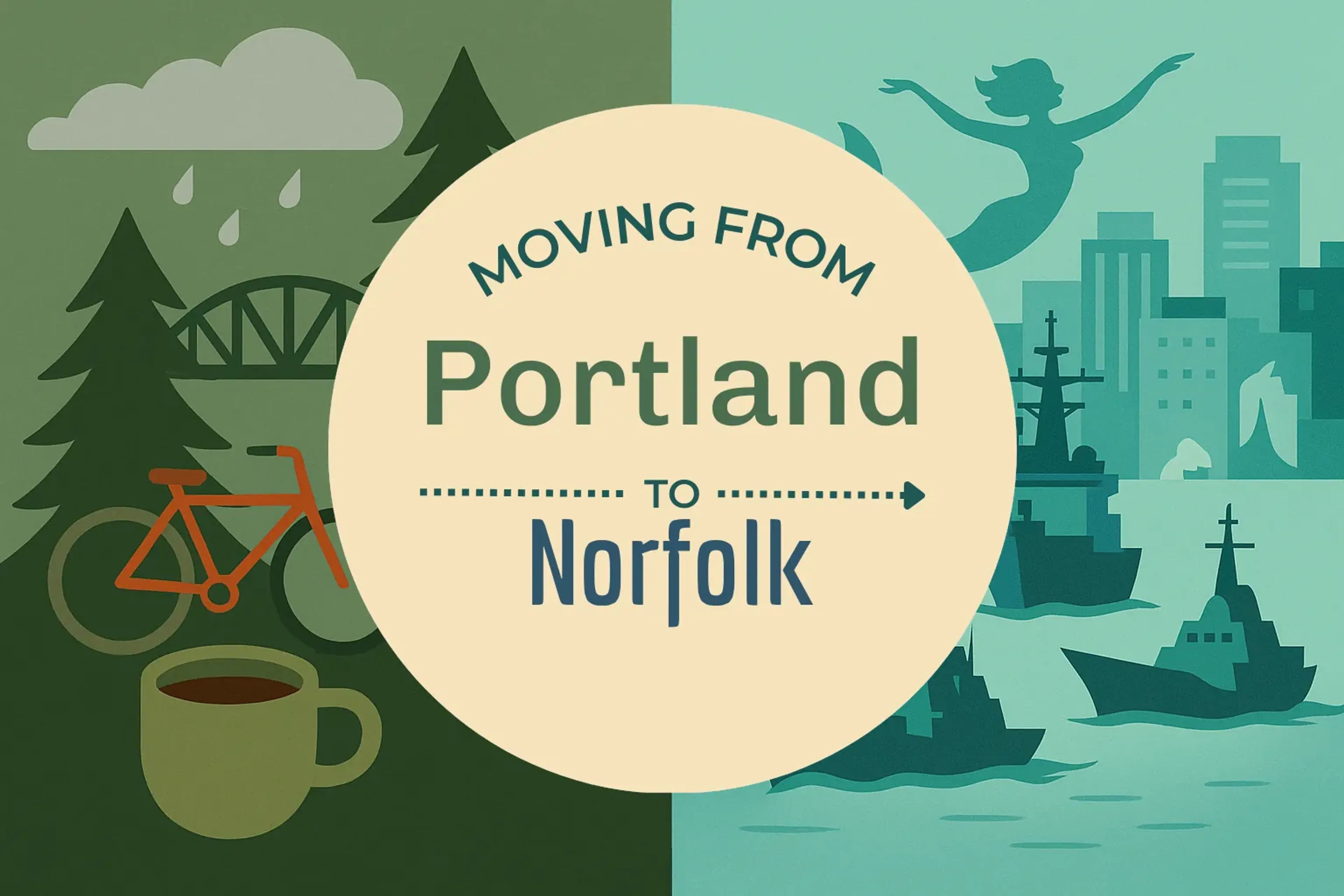 Side-by-side comparison of Portland to Norfolk moving companies