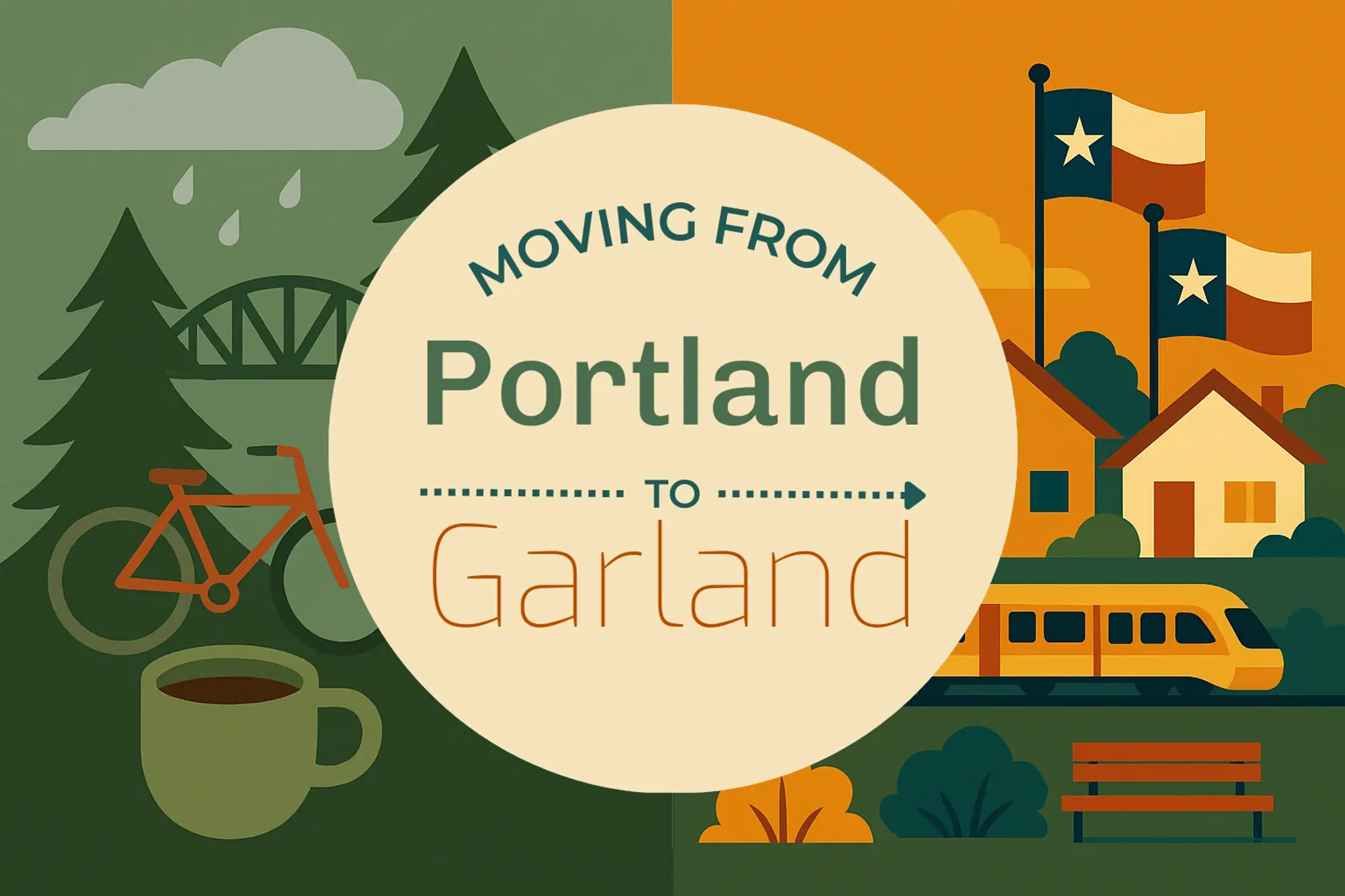 Side-by-side comparison of Portland to Garland moving companies