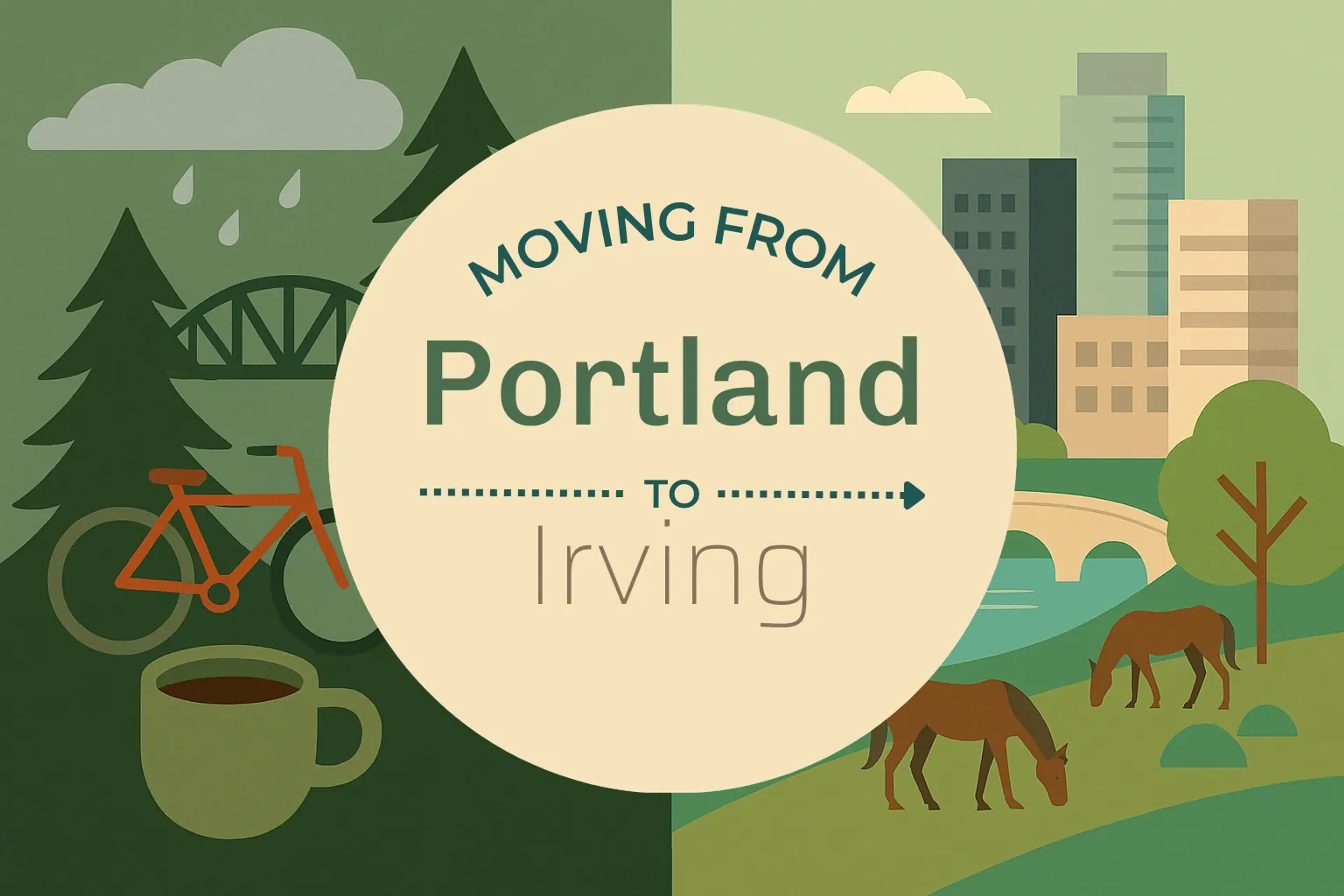 Side-by-side comparison of Portland to Irving moving companies