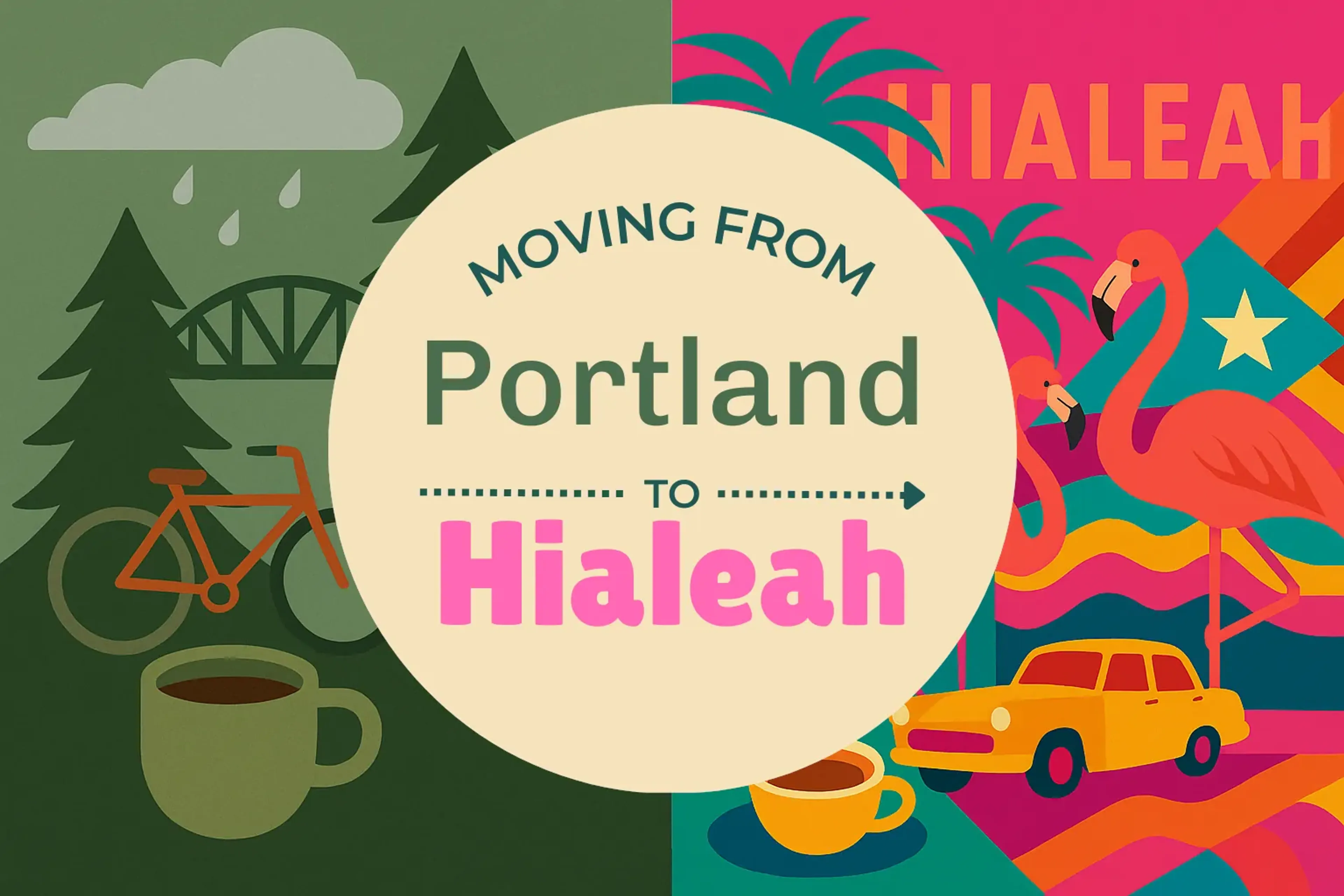 Side-by-side comparison of Portland to Hialeah moving companies