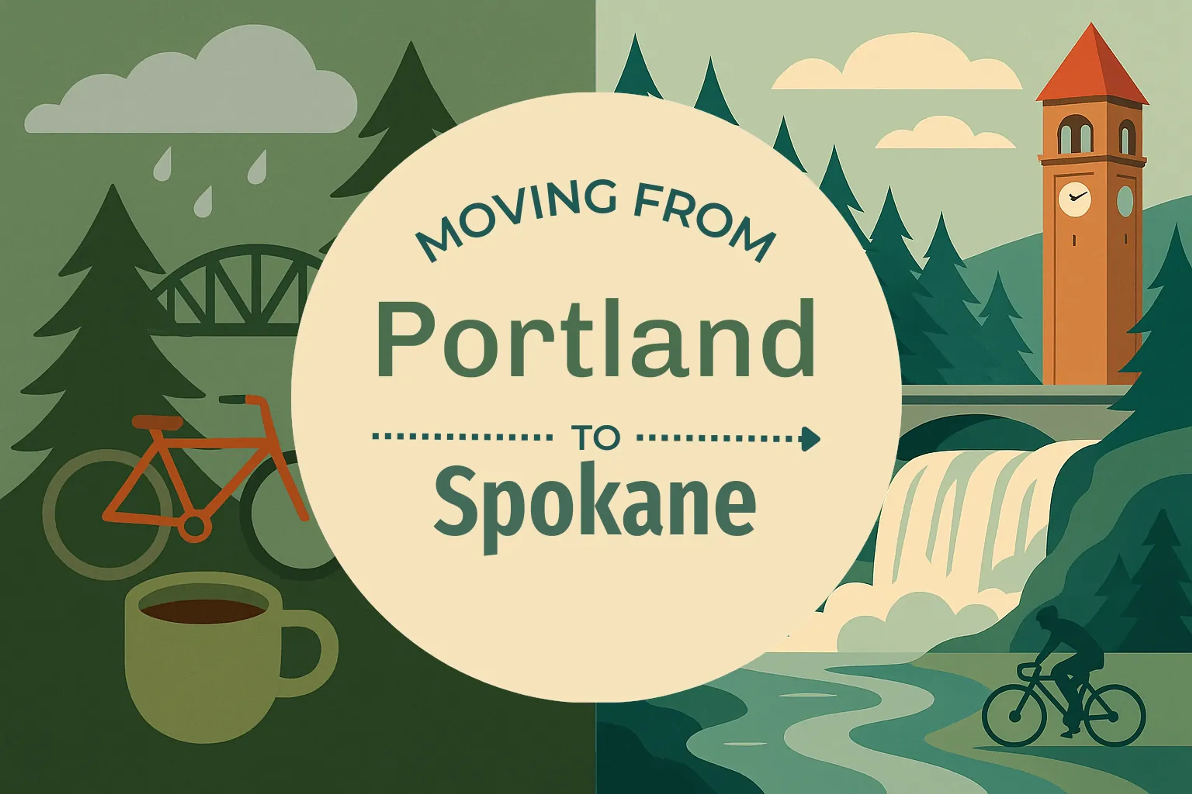 Side-by-side comparison of Portland to Spokane moving companies
