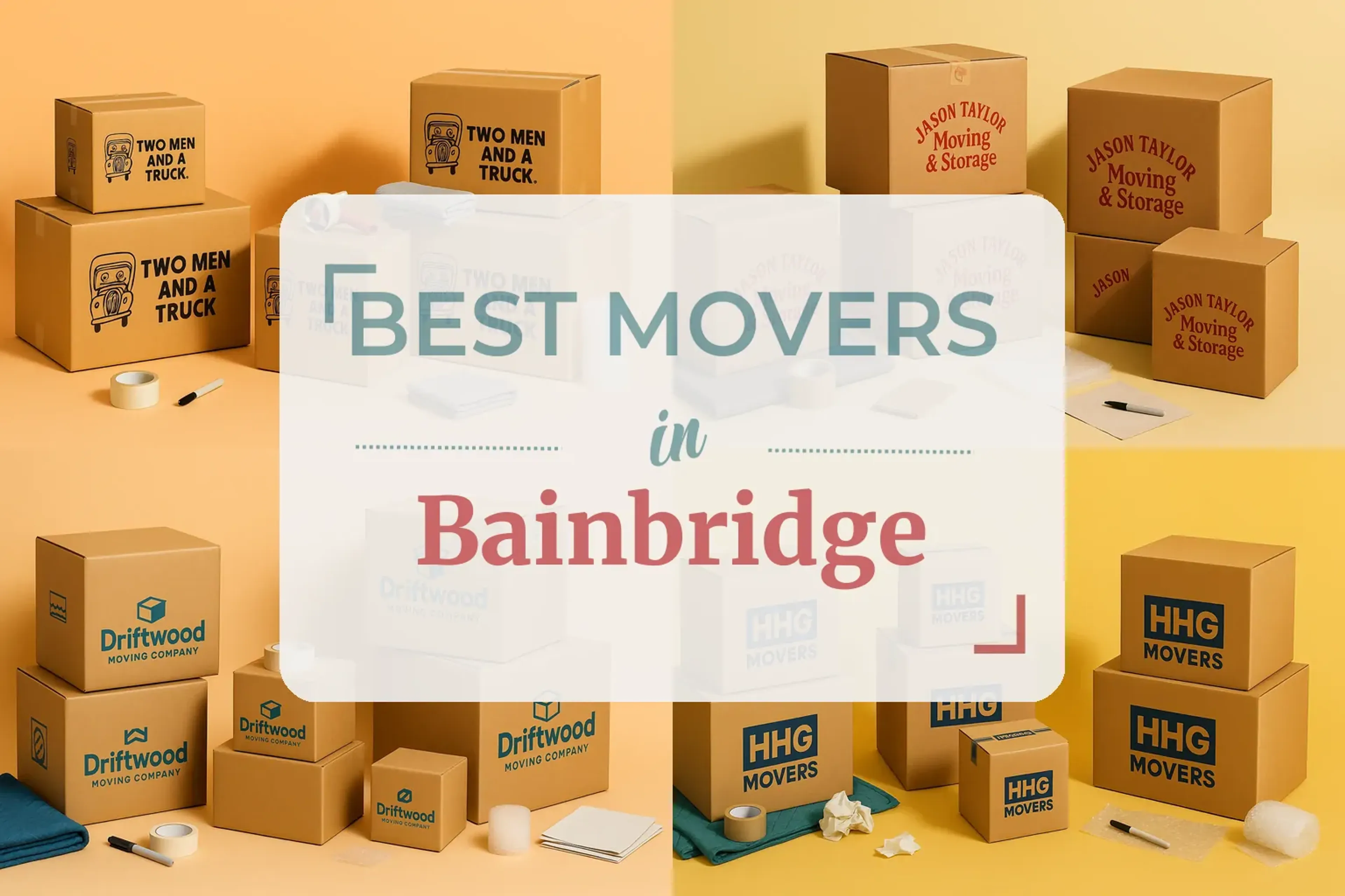 Side-by-side comparison of Bainbridge moving companies