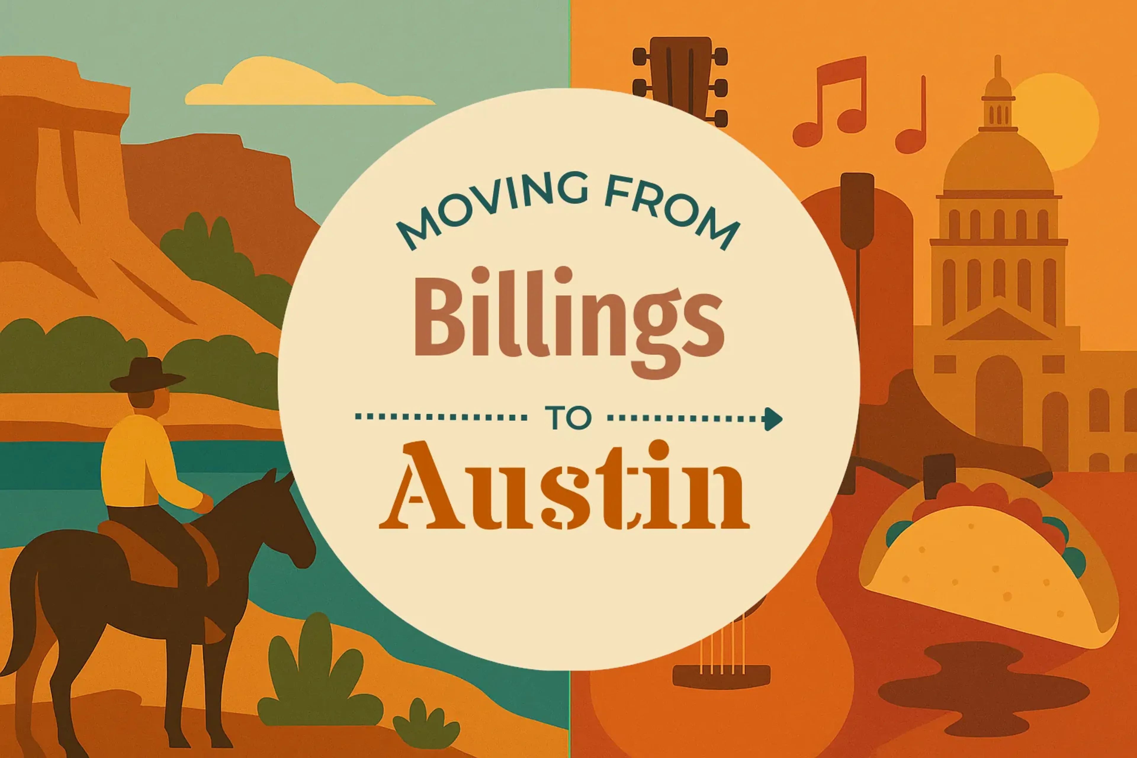 Side-by-side comparison of Billings to Austin moving companies