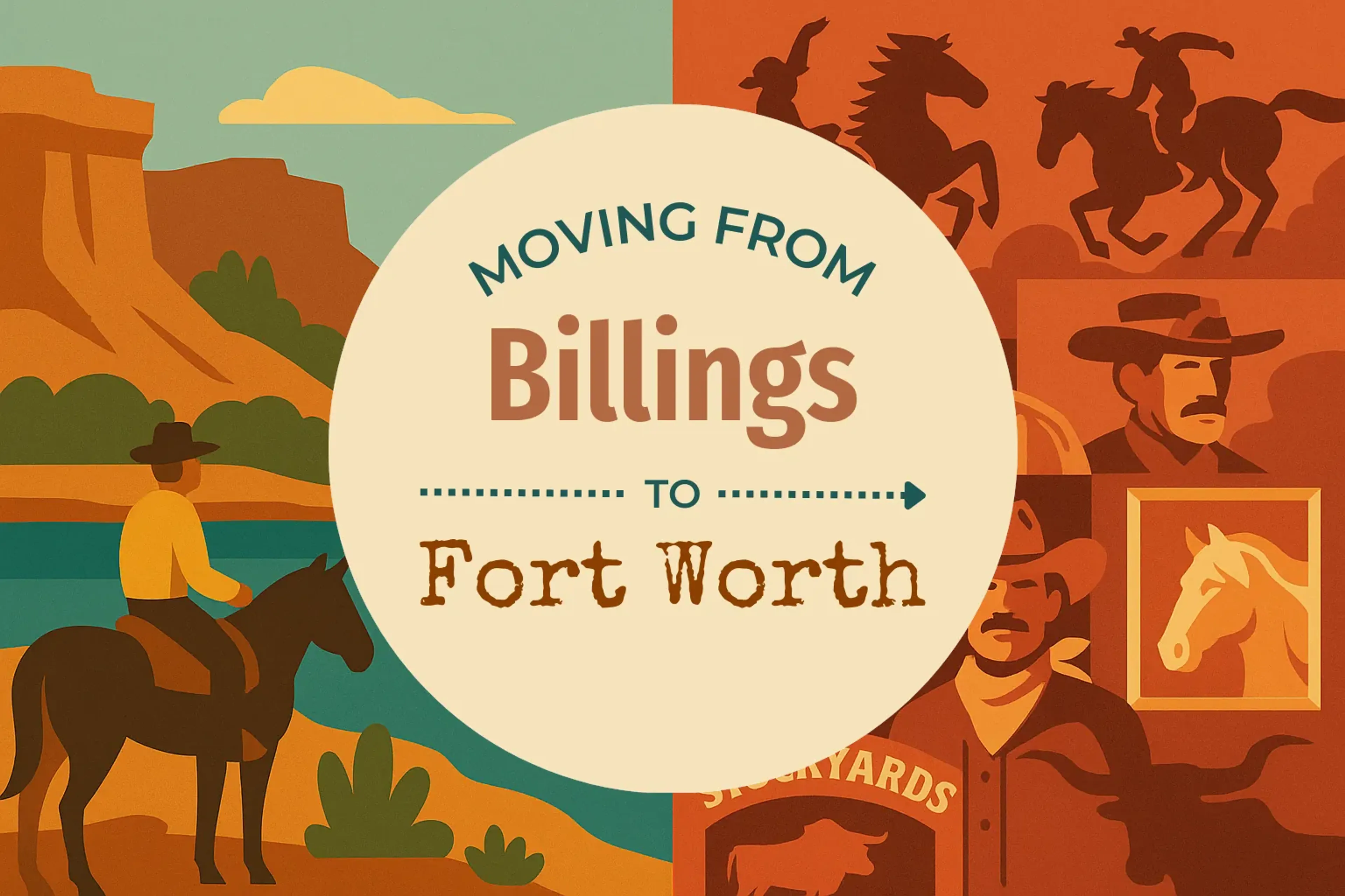 Side-by-side comparison of Billings to Fort Worth moving companies