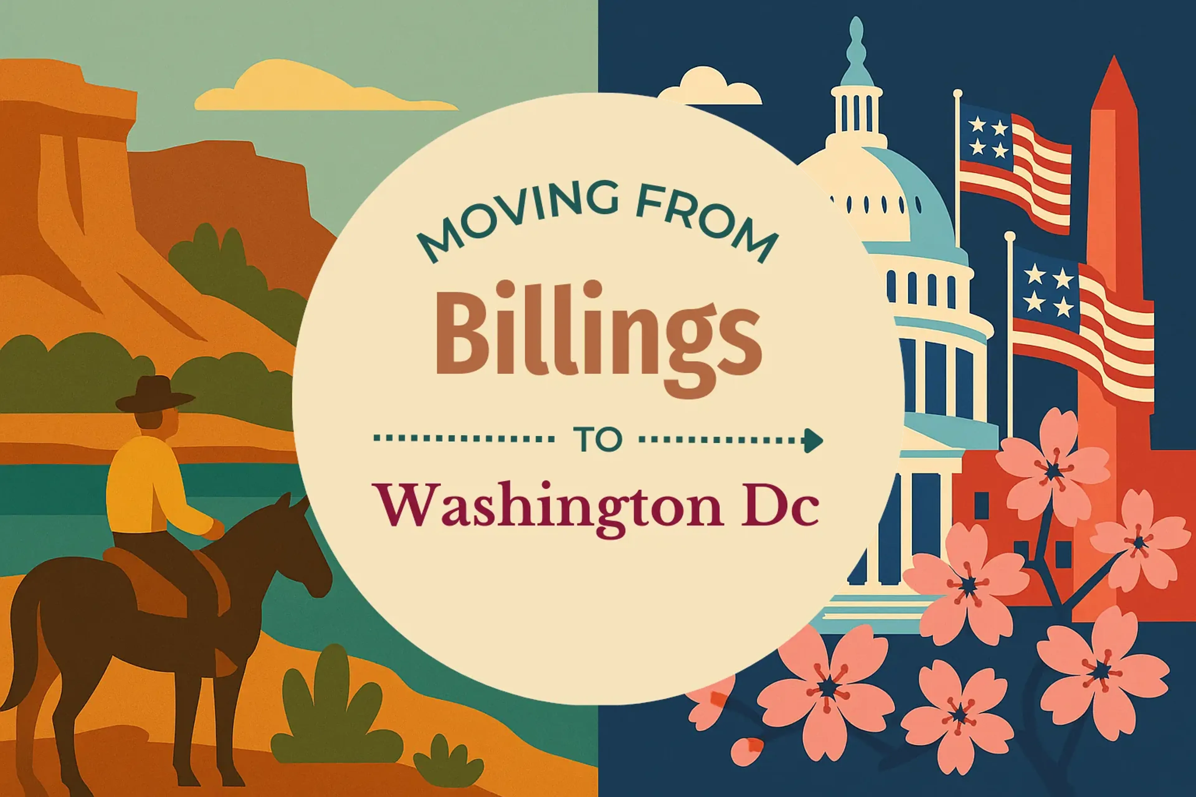 Side-by-side comparison of Billings to Washington DC moving companies