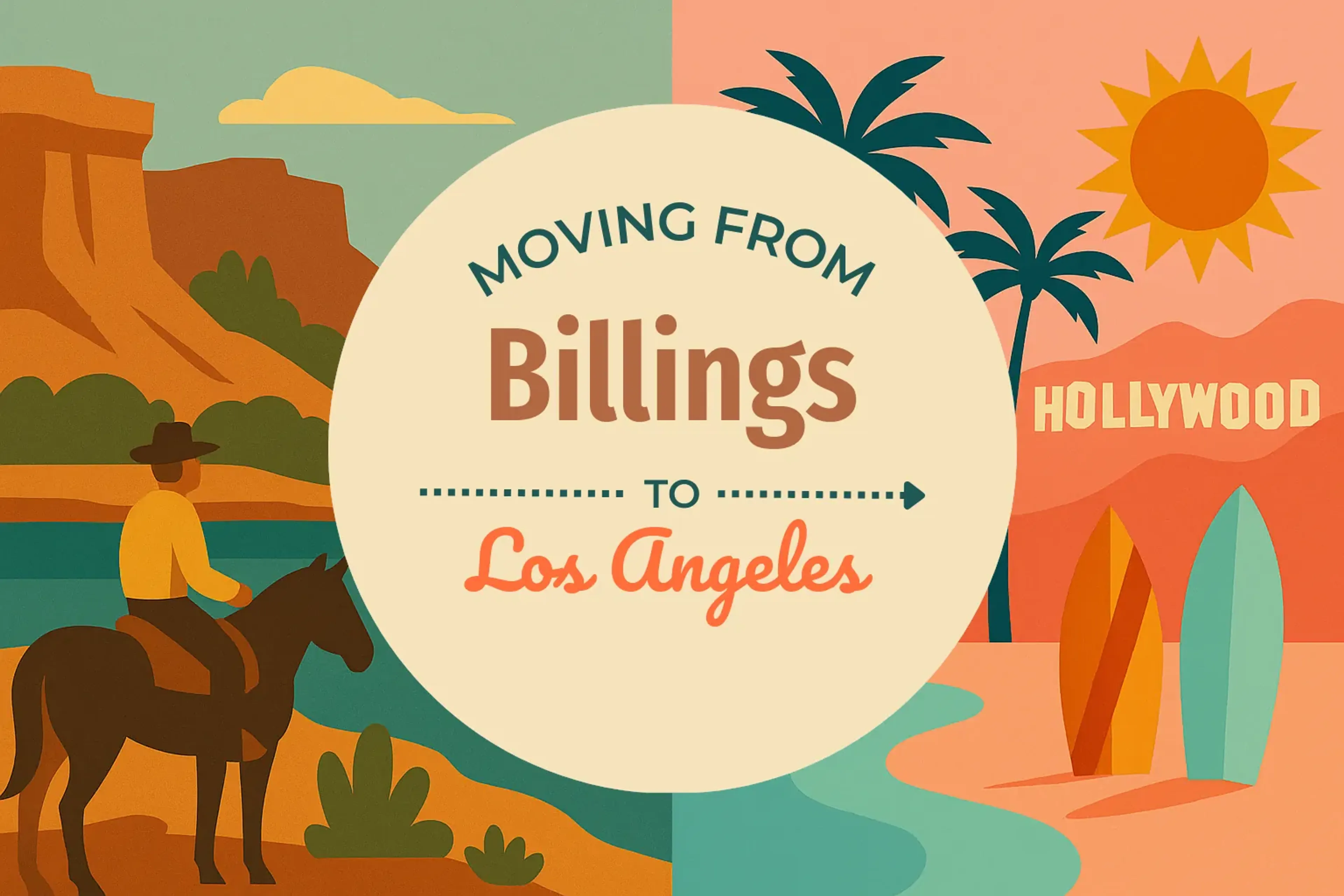Side-by-side comparison of Billings to Los Angeles moving companies