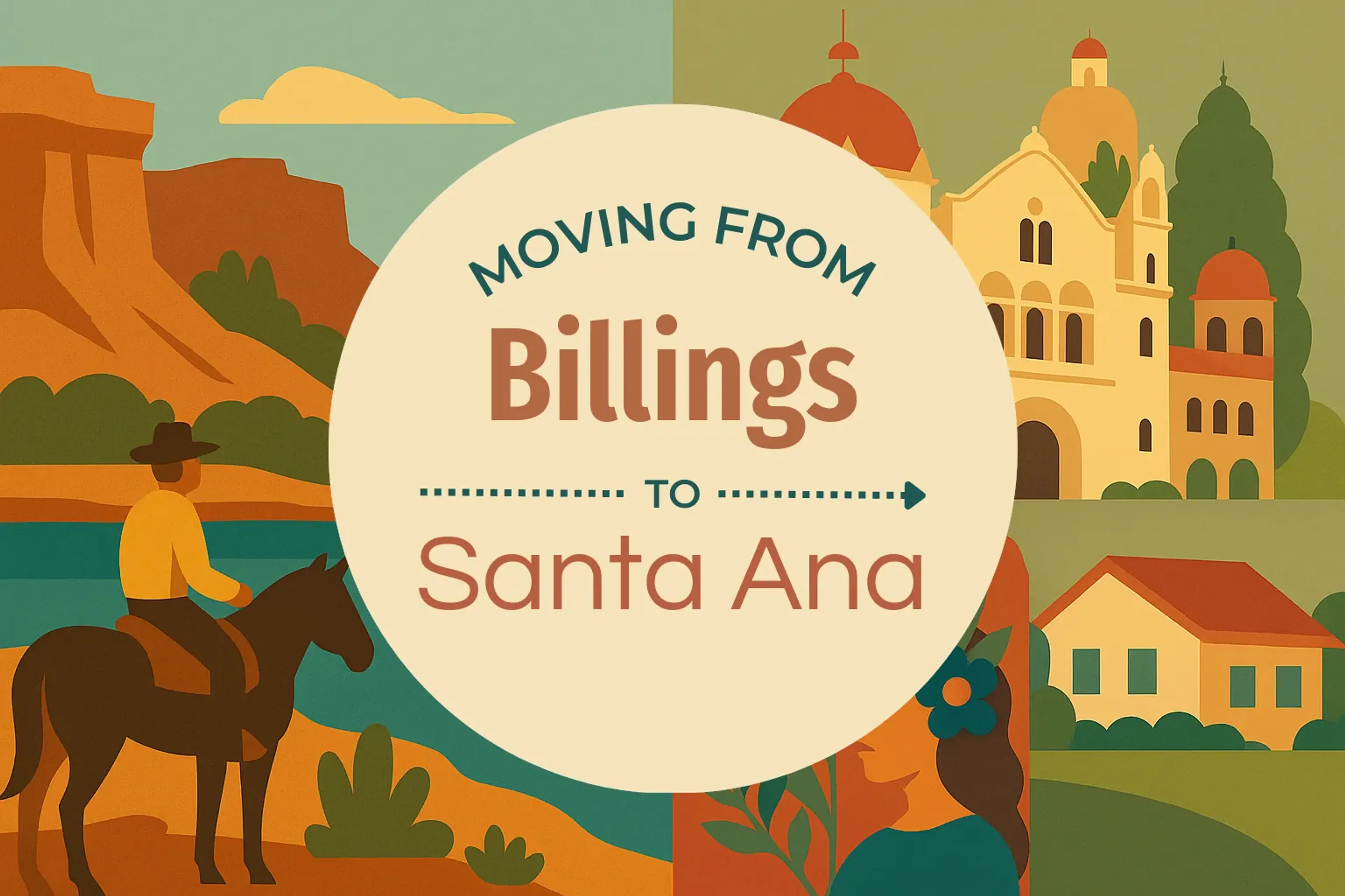 Side-by-side comparison of Billings to Santa Ana moving companies