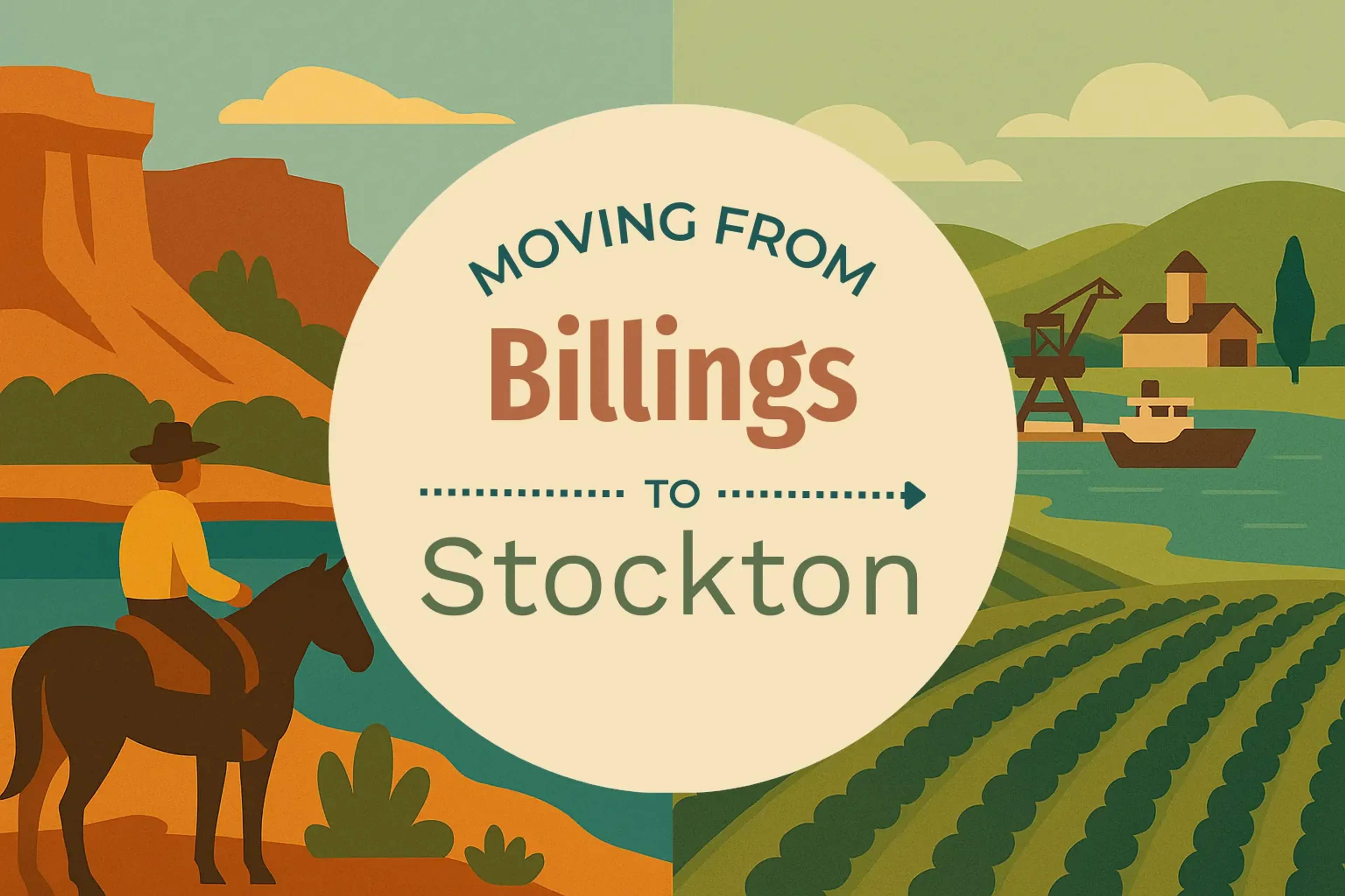 Side-by-side comparison of Billings to Stockton moving companies