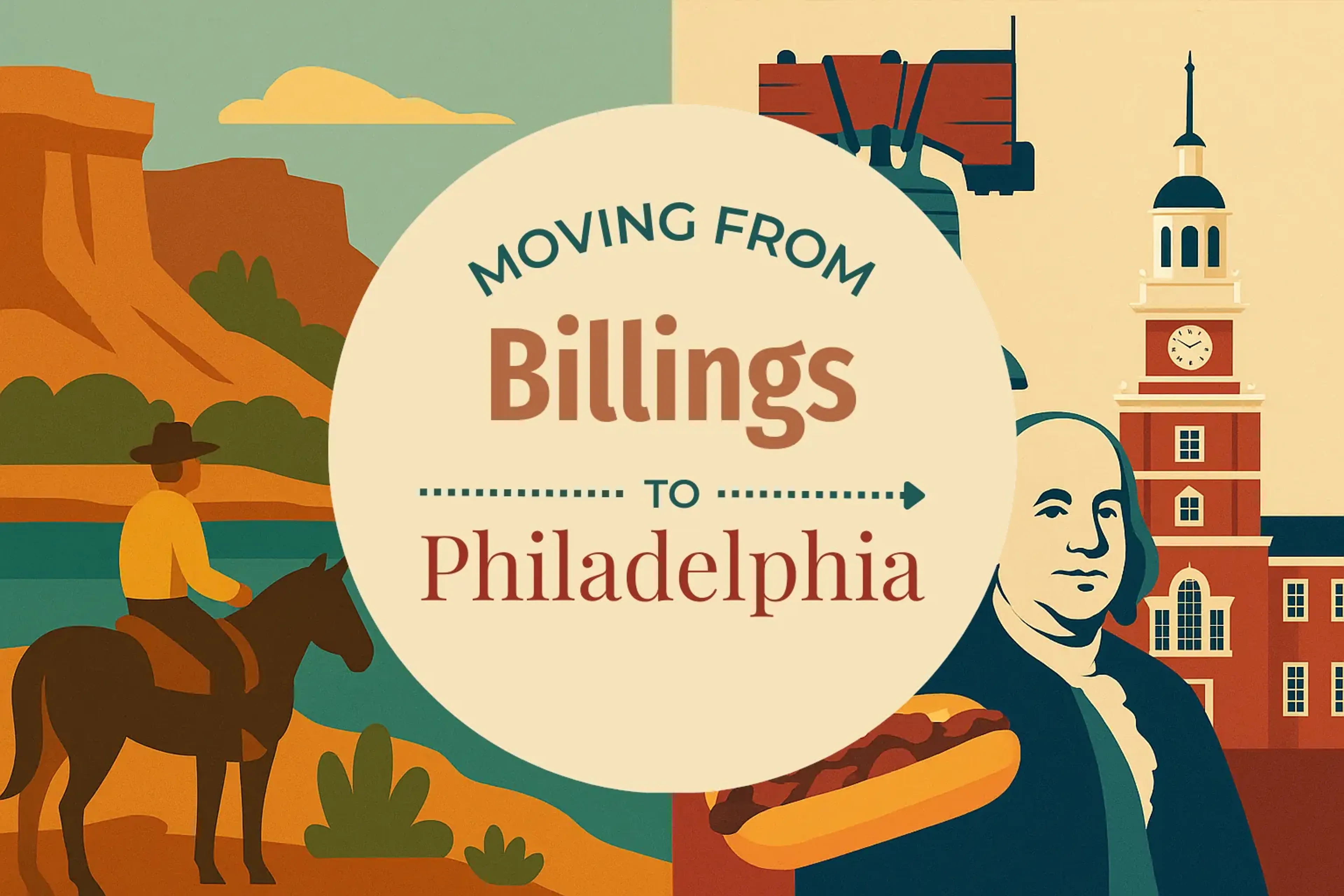 Side-by-side comparison of Billings to Philadelphia moving companies