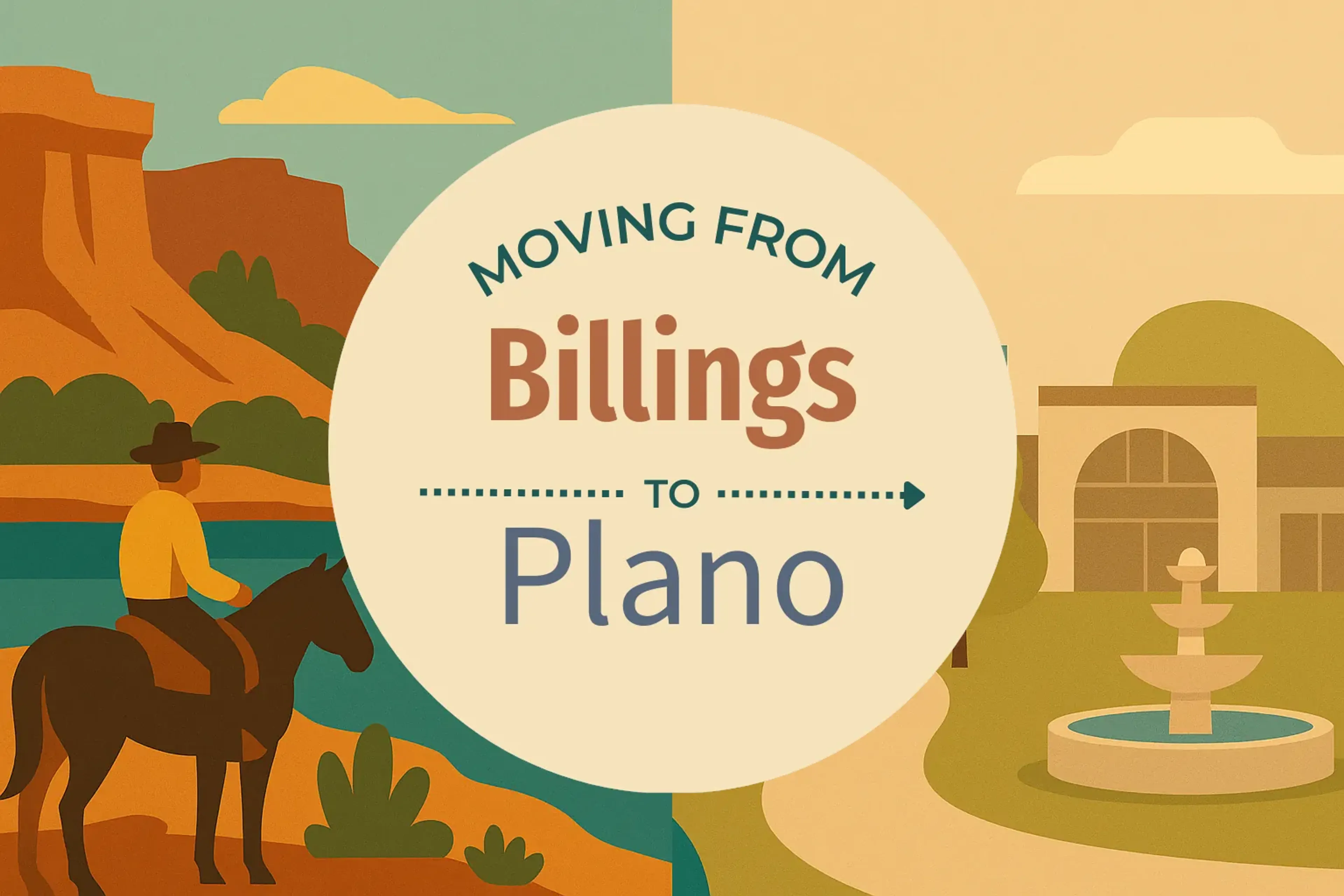 Side-by-side comparison of Billings to Plano moving companies