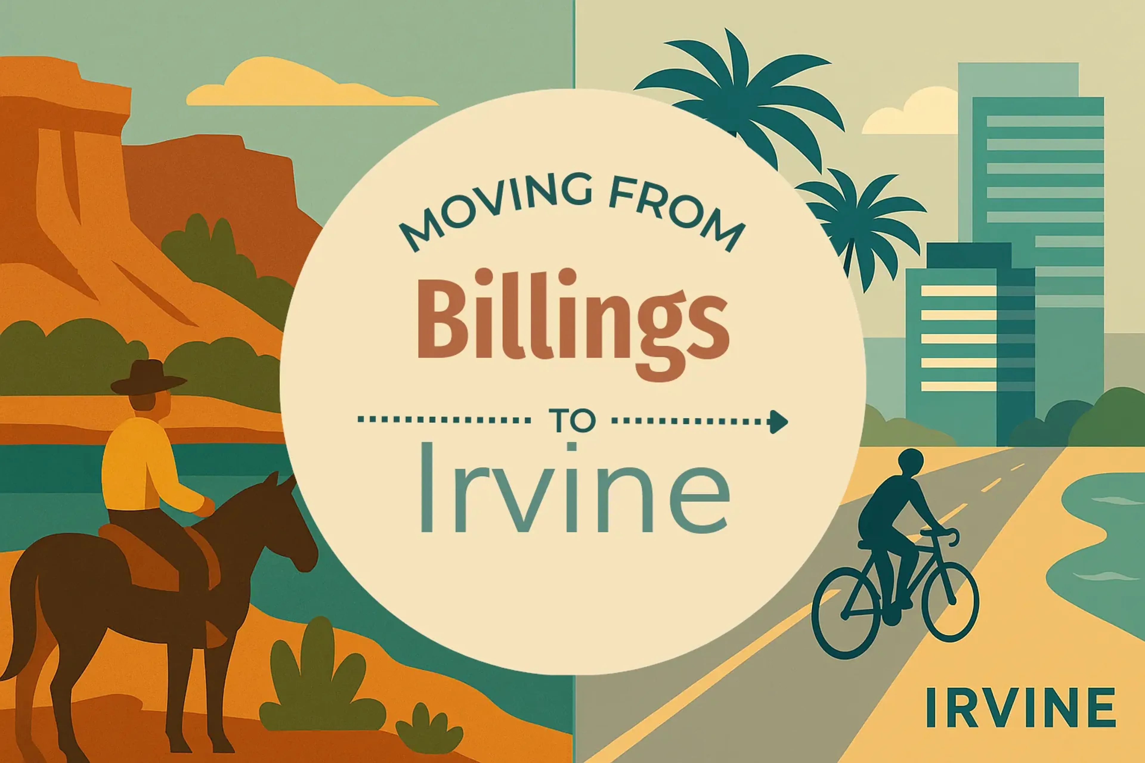 Side-by-side comparison of Billings to Irvine moving companies