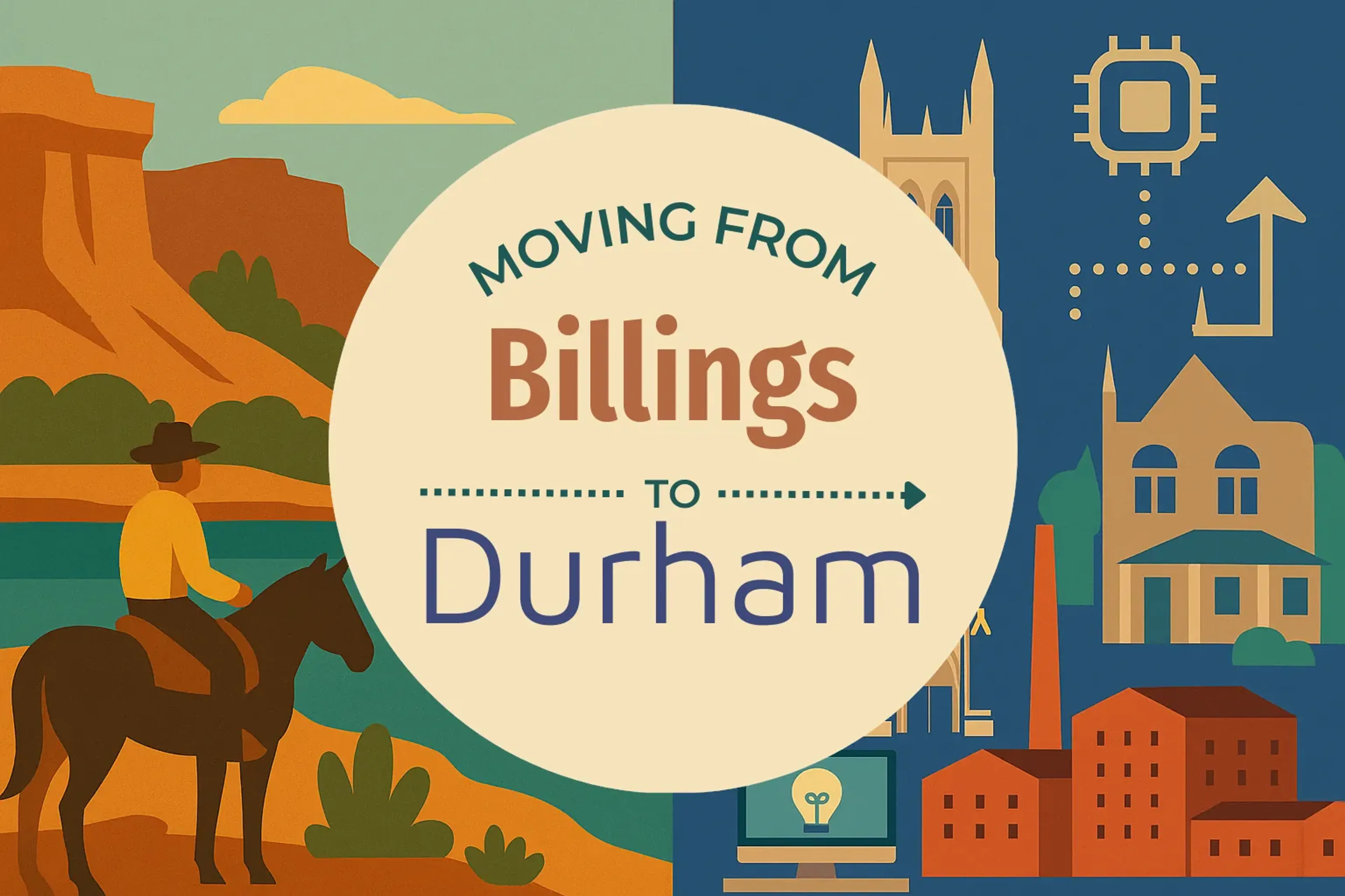 Side-by-side comparison of Billings to Durham moving companies