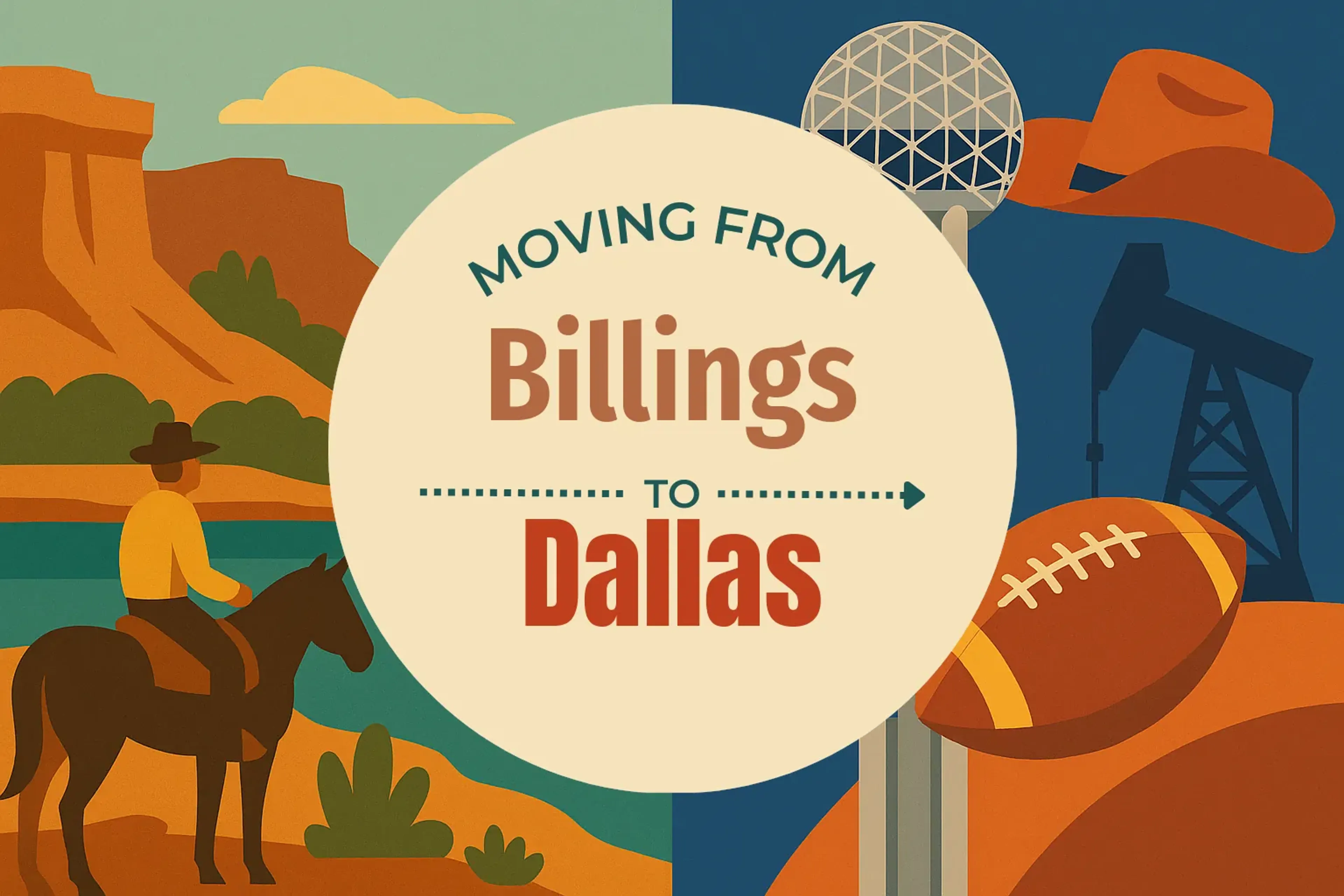 Side-by-side comparison of Billings to Dallas moving companies