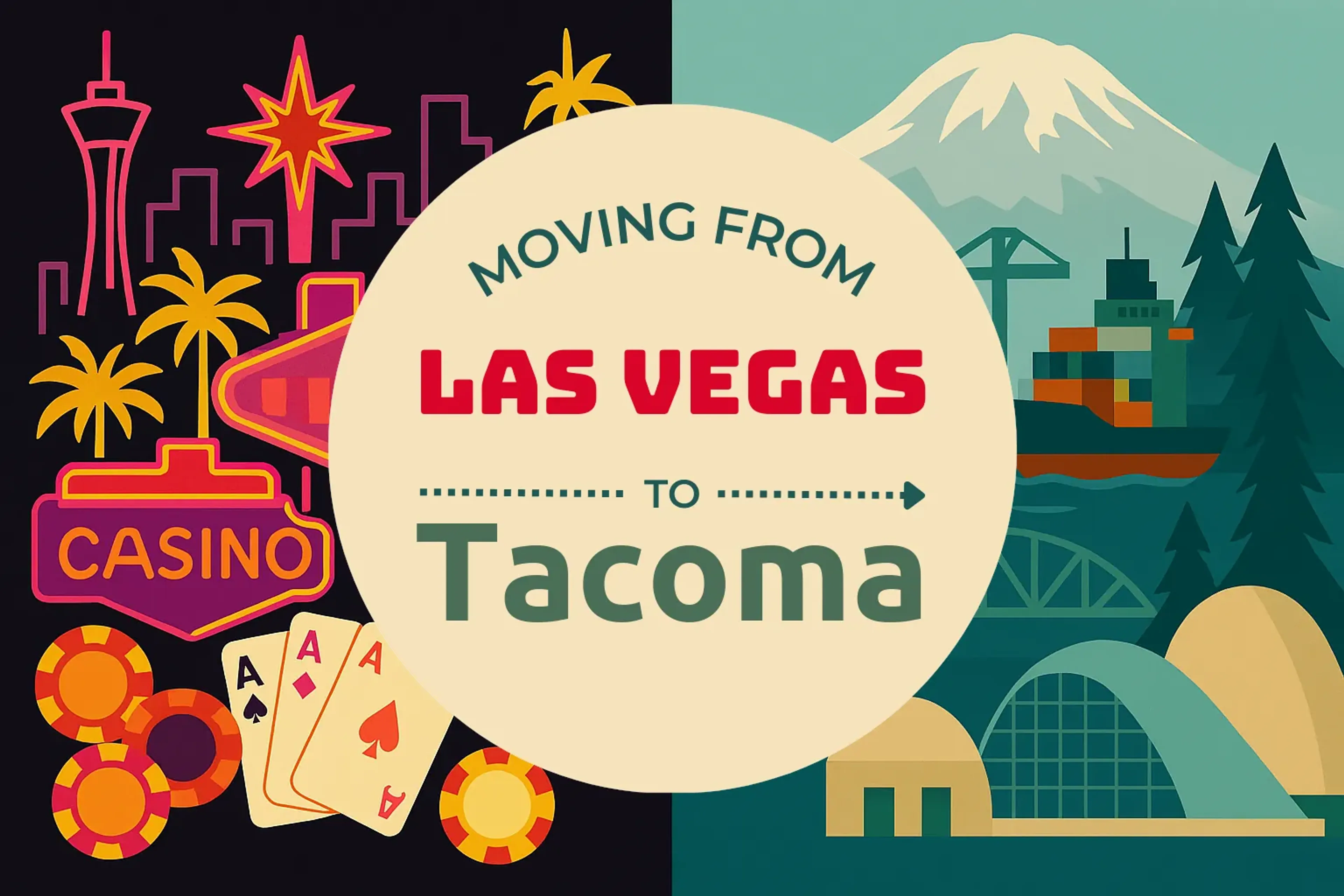 Side-by-side comparison of Las Vegas to Tacoma moving companies