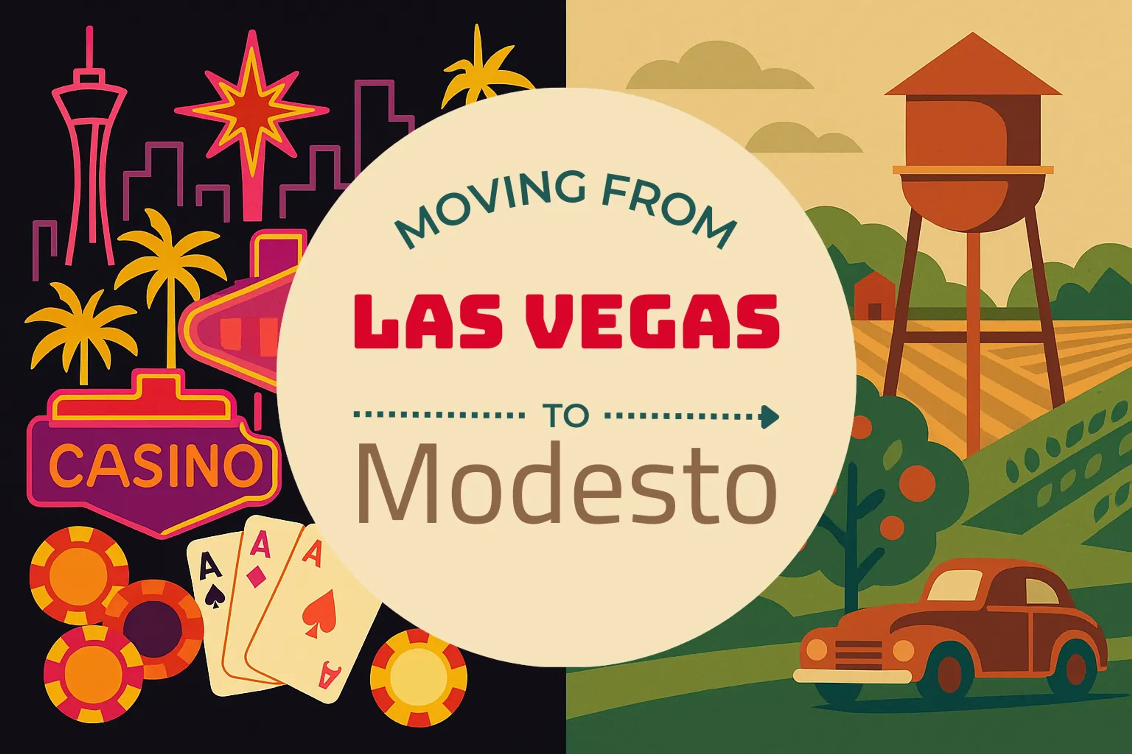 Side-by-side comparison of Las Vegas to Modesto moving companies