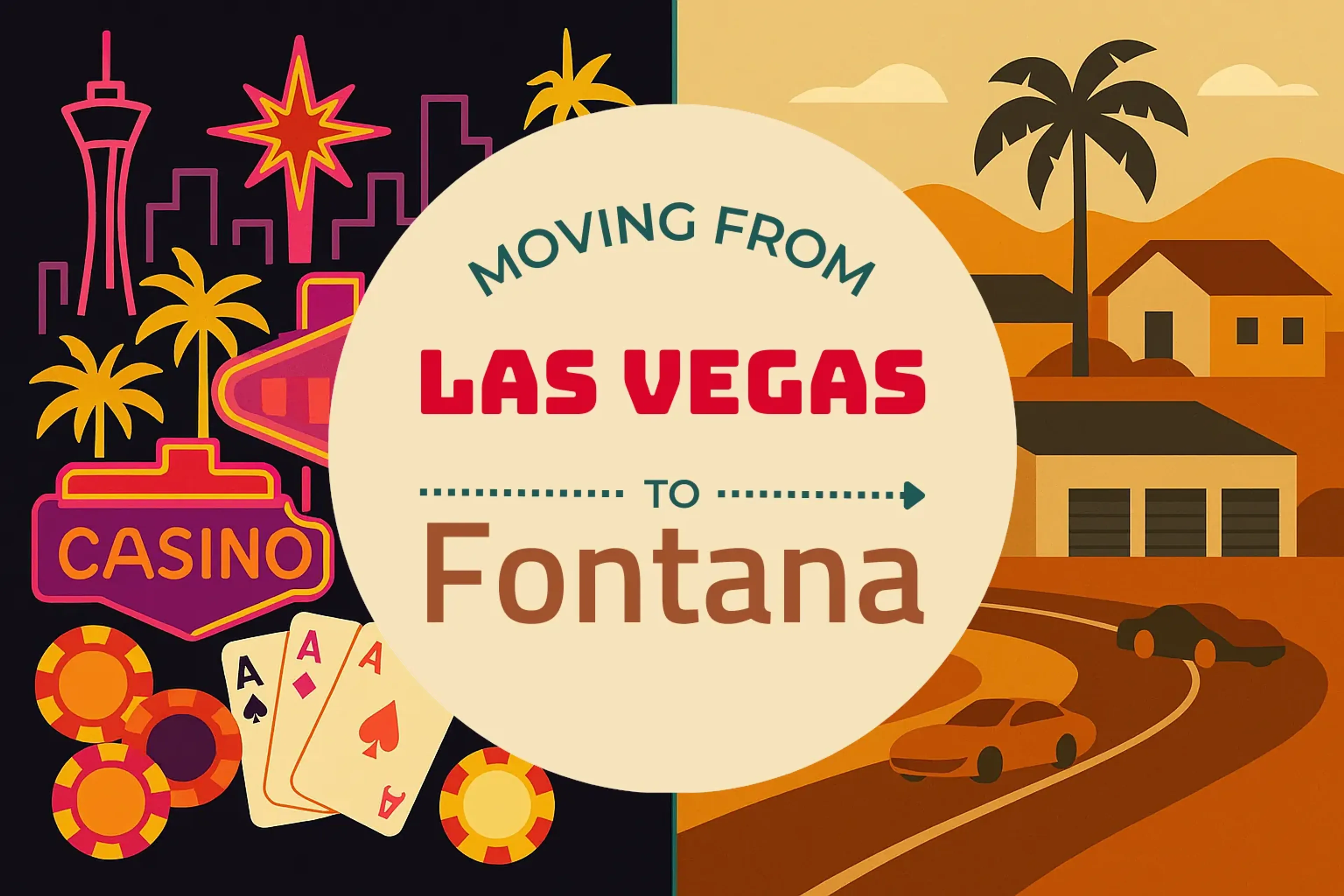 Side-by-side comparison of Las Vegas to Fontana moving companies