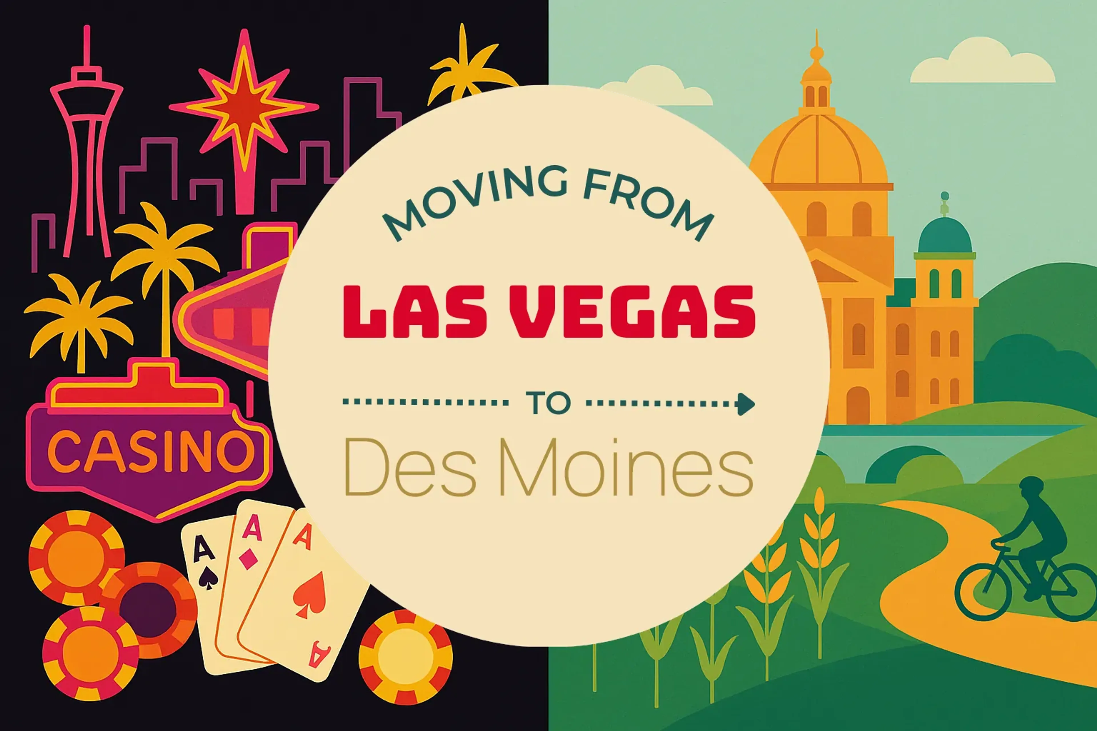 Side-by-side comparison of Las Vegas to Des Moines moving companies